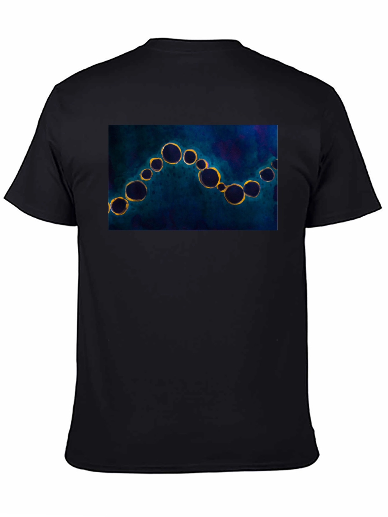Abstract Bubbles Black T-Shirt