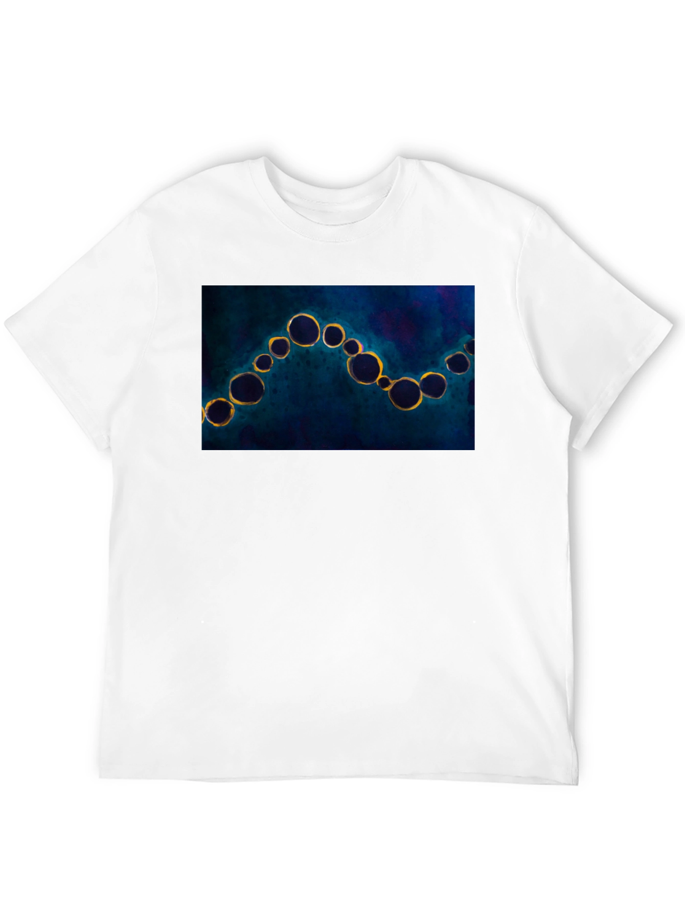 Abstract Bubbles Black T-Shirt