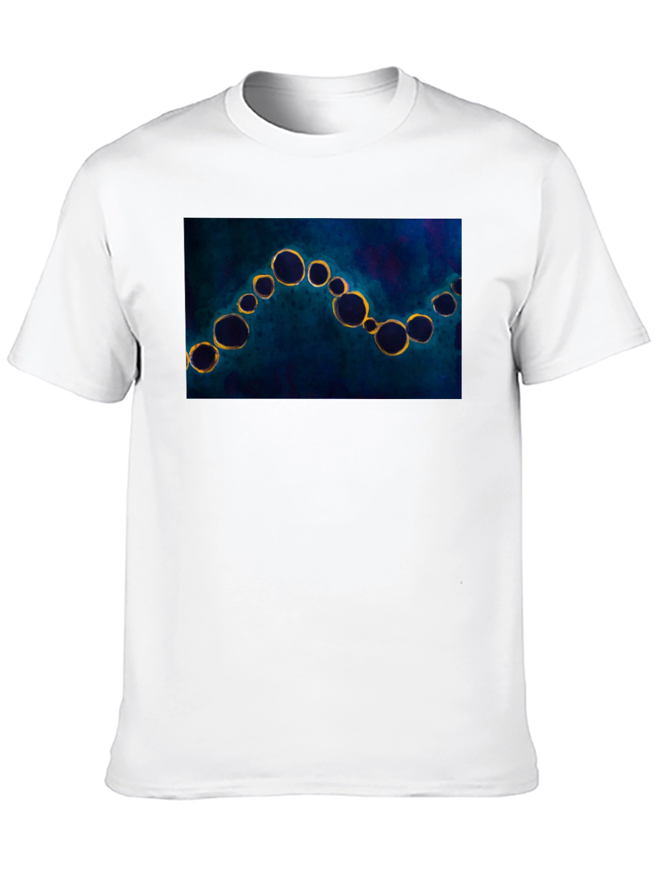 Abstract Bubbles Black T-Shirt