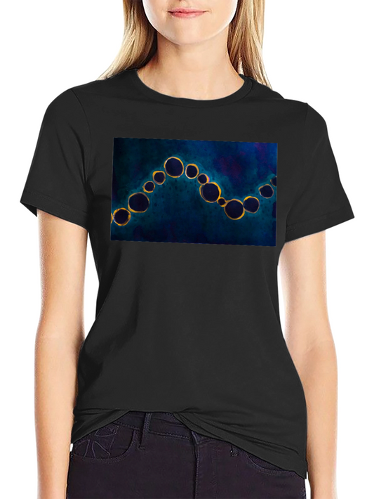 Abstract Bubbles Black T-Shirt