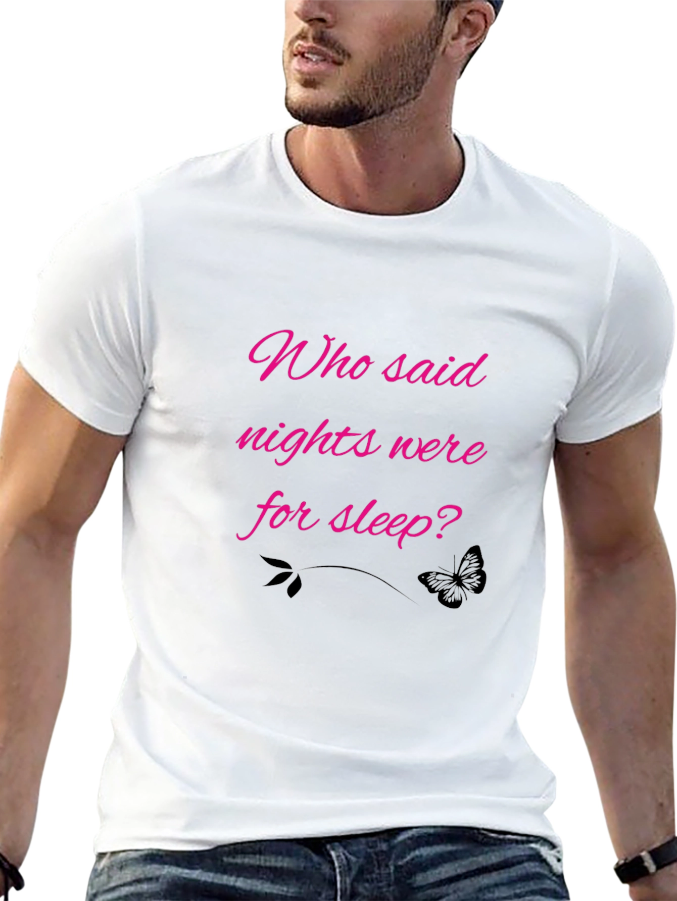 Who Said Nights Were For Sleep? Black Tee