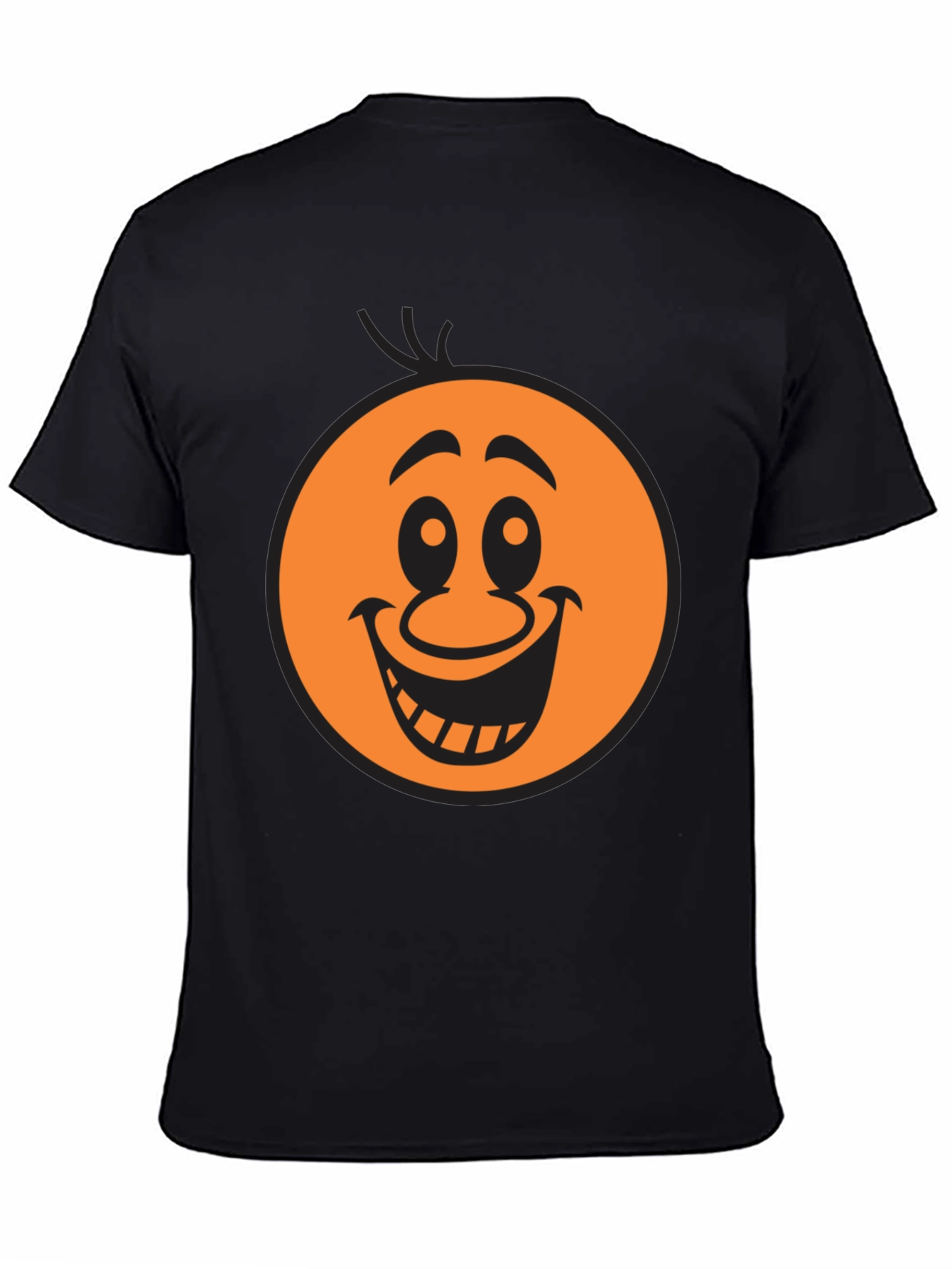 Funny Smiley Face Graphic Black T-Shirt