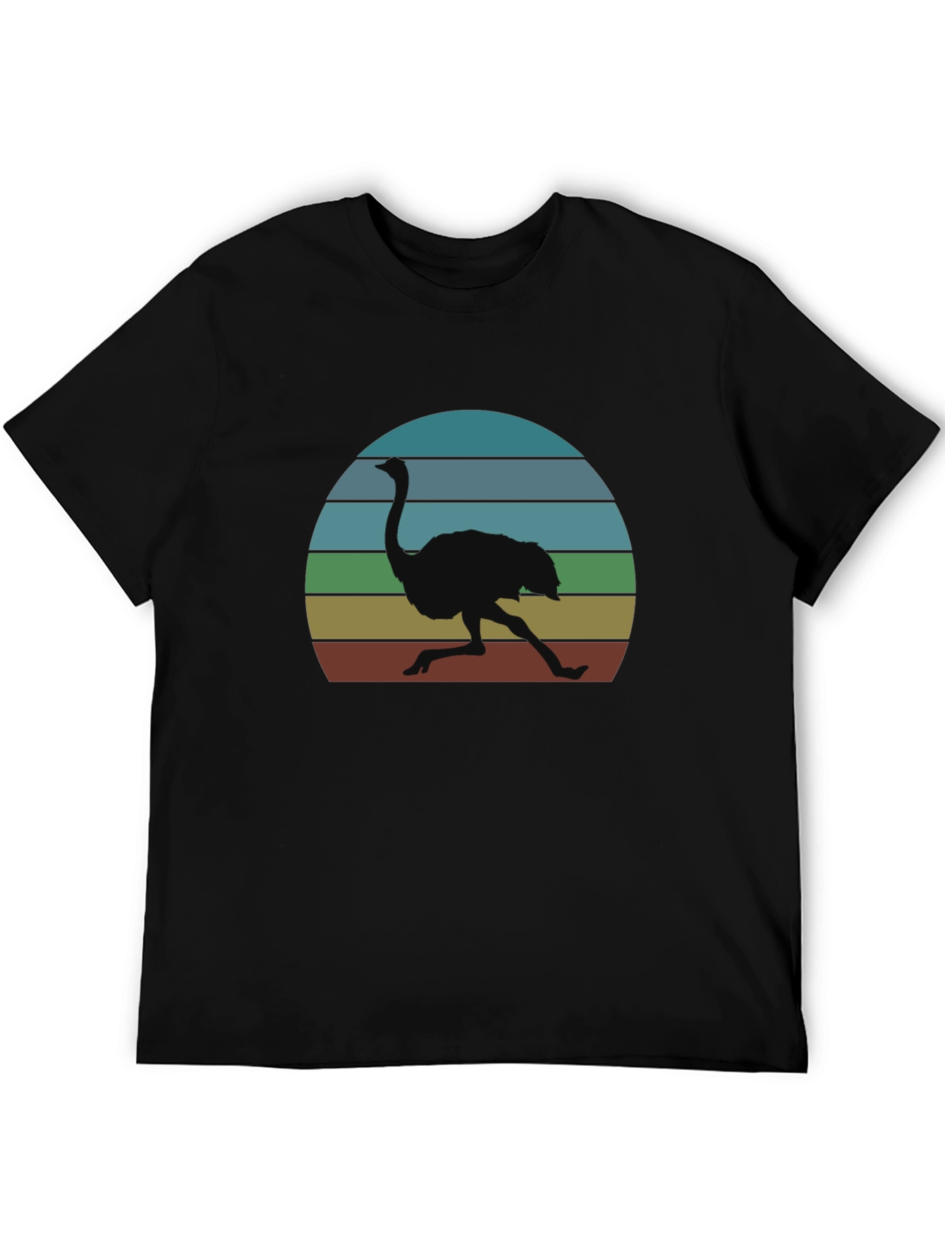 Retro Ostrich Sunset T-Shirt