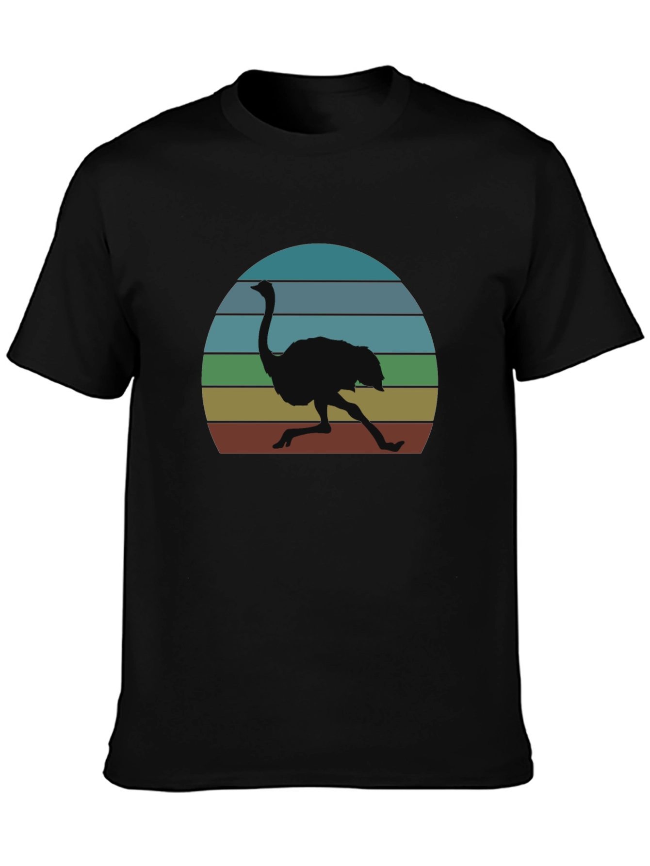 Retro Ostrich Sunset T-Shirt