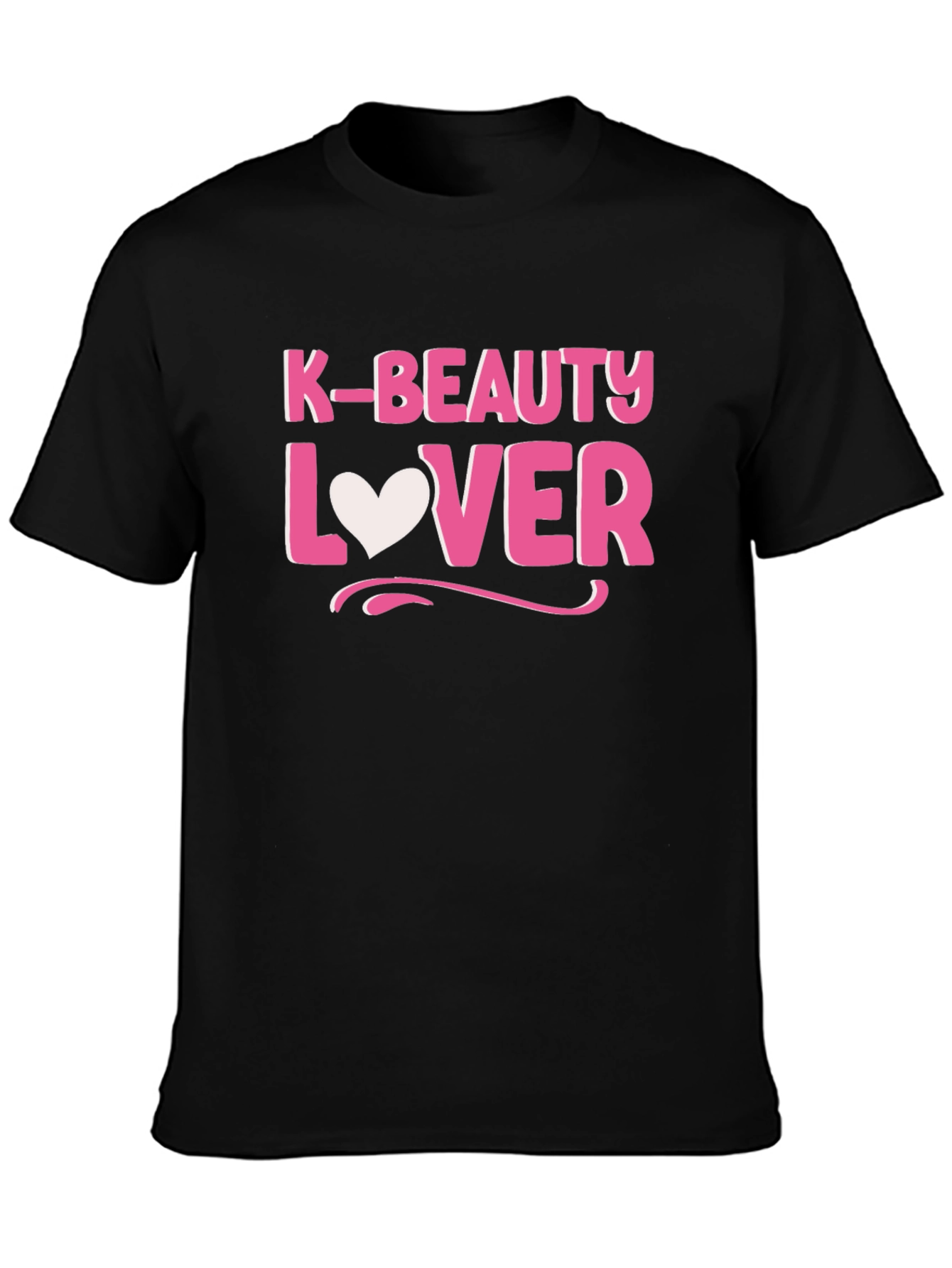 K-Beauty Lover Black Cotton Tee