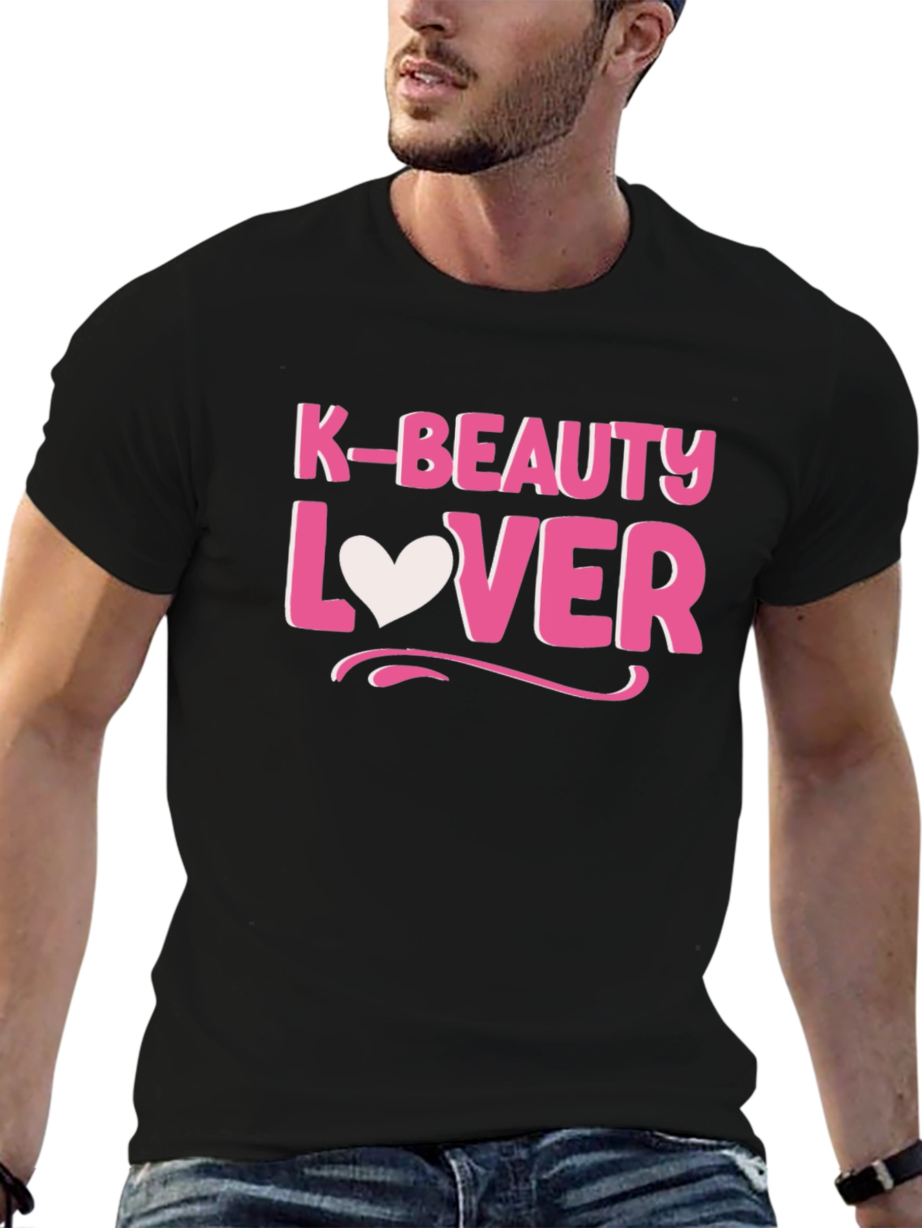 K-Beauty Lover Black Cotton Tee
