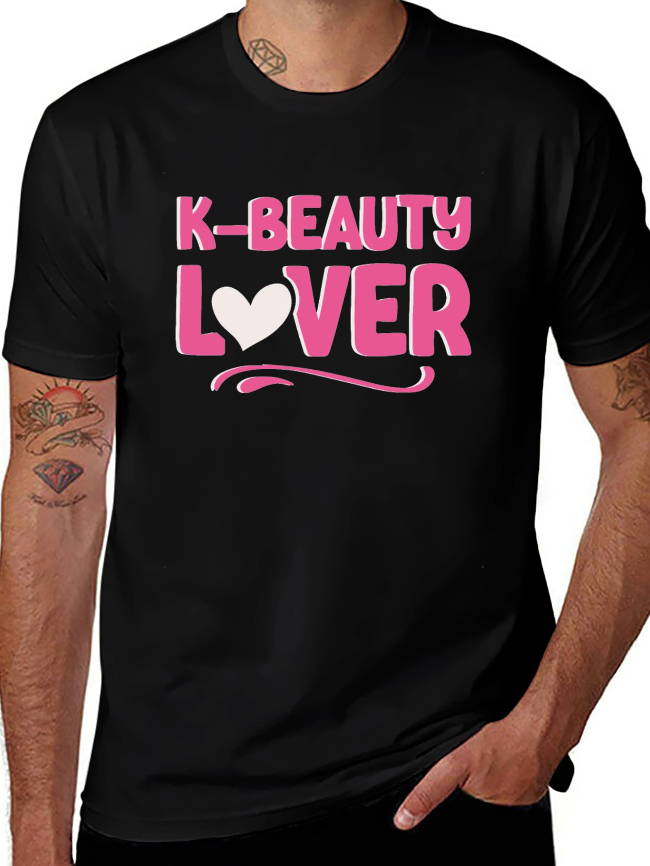 K-Beauty Lover Black Cotton Tee