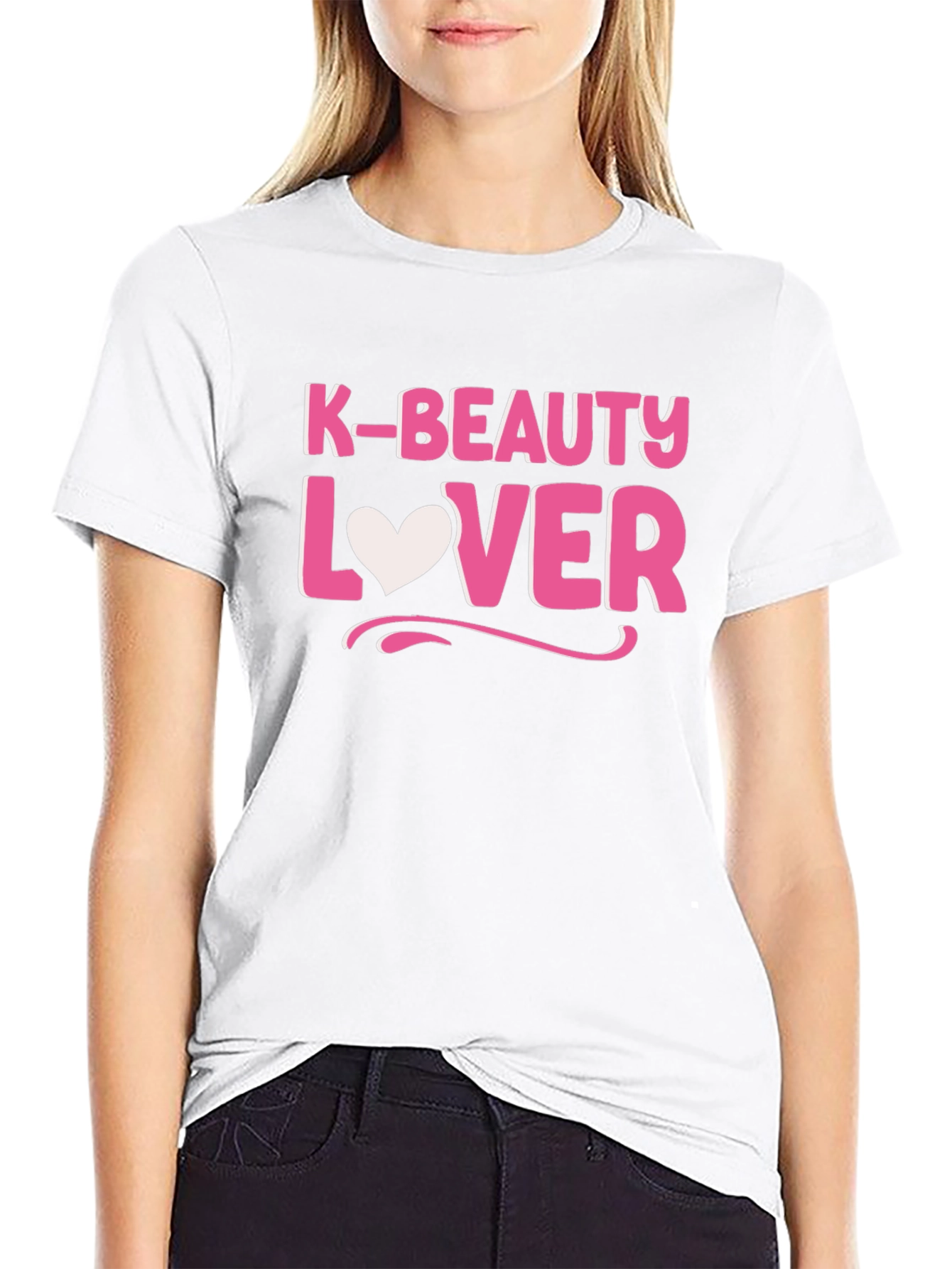 K-Beauty Lover Black Cotton Tee