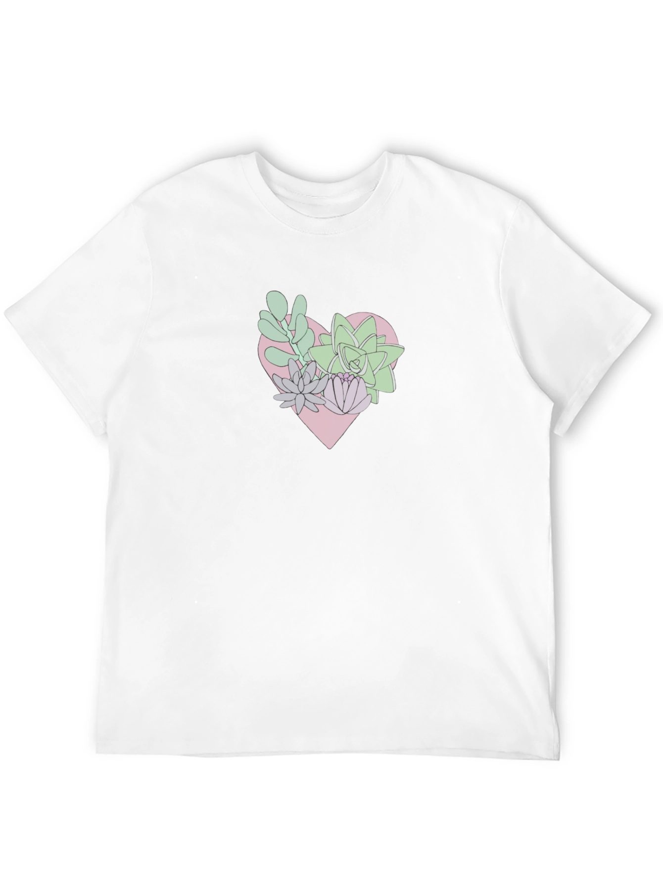 Heart of Succulents Graphic Tee - Black
