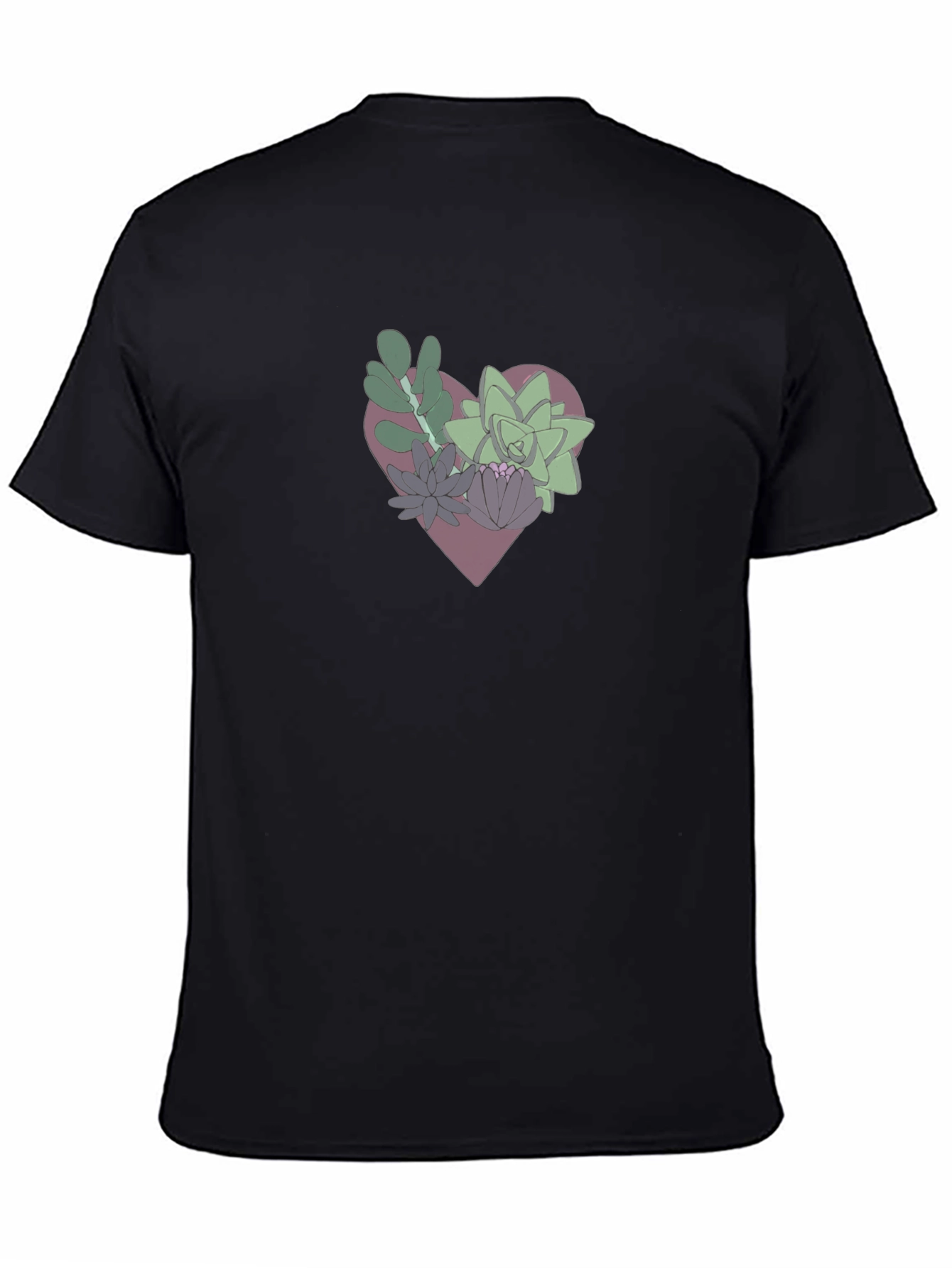 Heart of Succulents Graphic Tee - Black