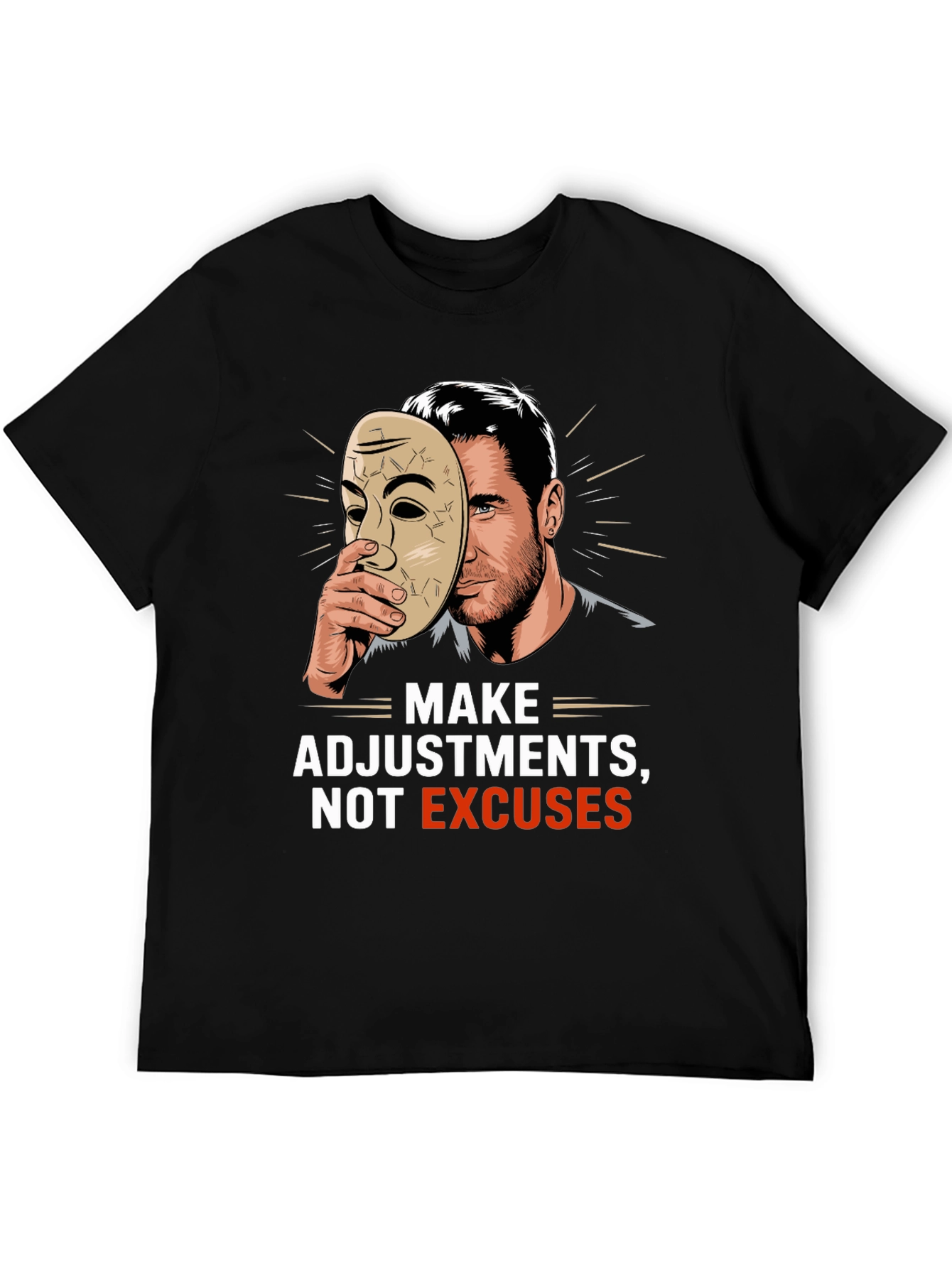 Make Adjustments Not Excuses Black T-Shirt