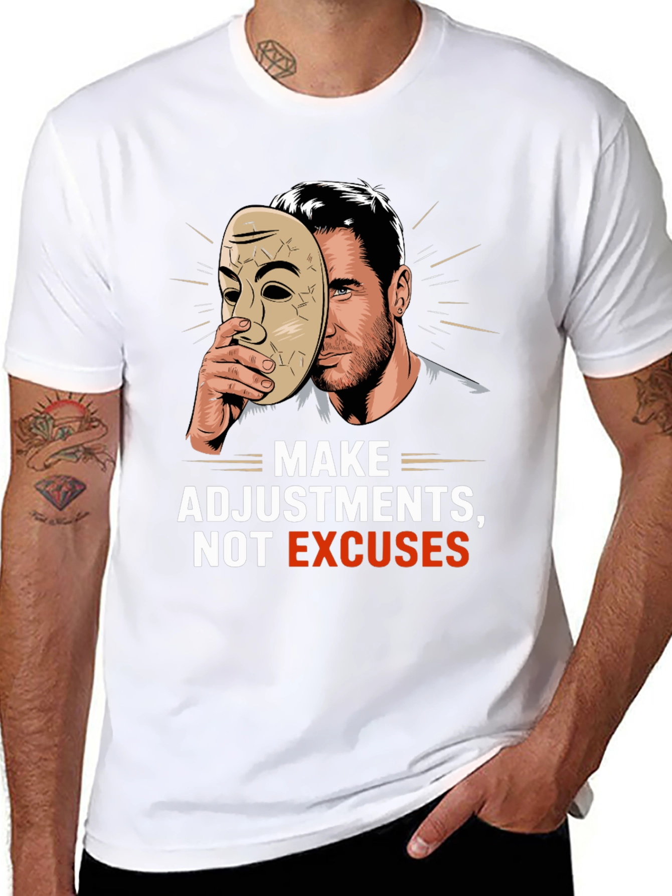 Make Adjustments Not Excuses Black T-Shirt