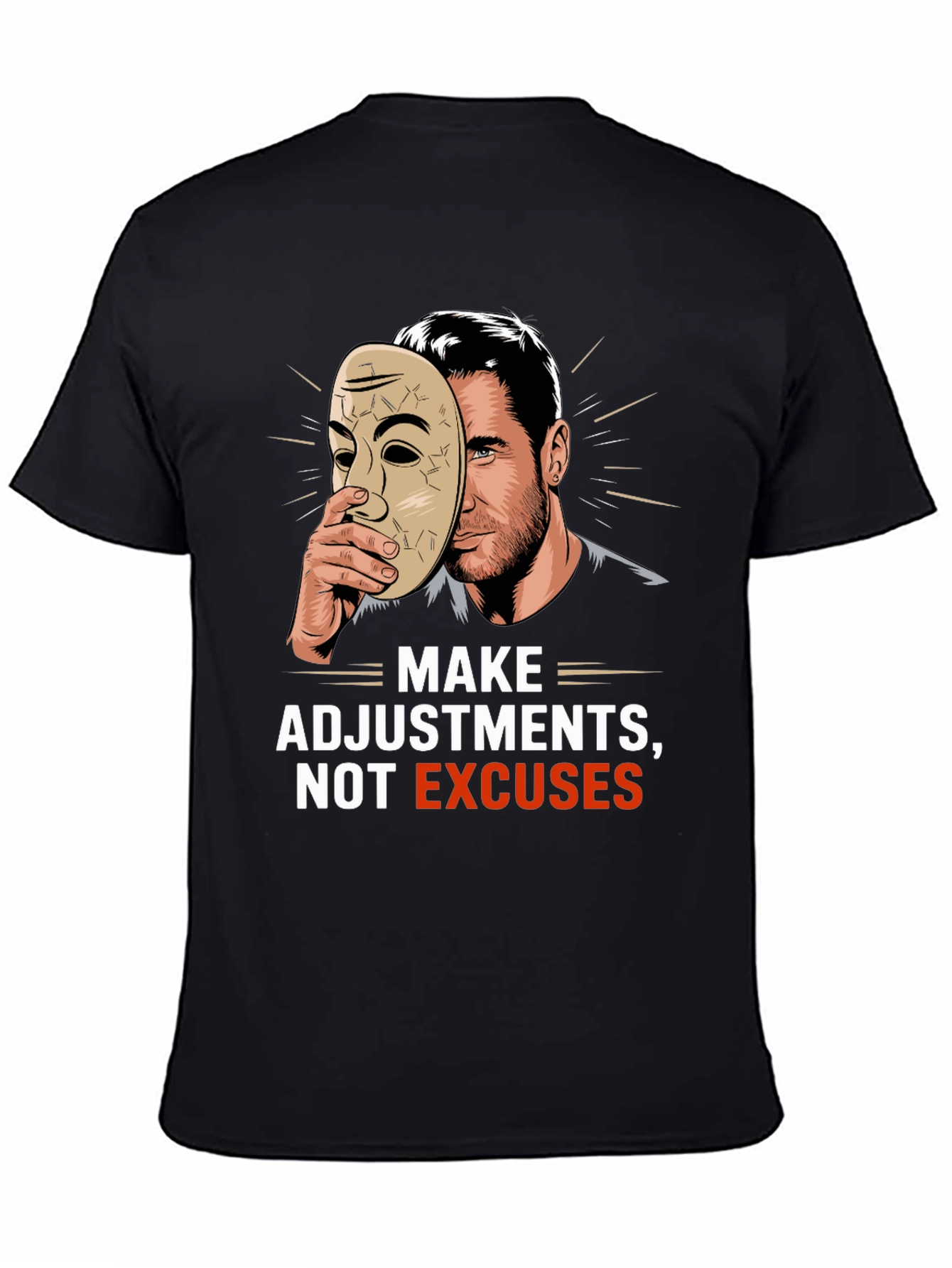 Make Adjustments Not Excuses Black T-Shirt