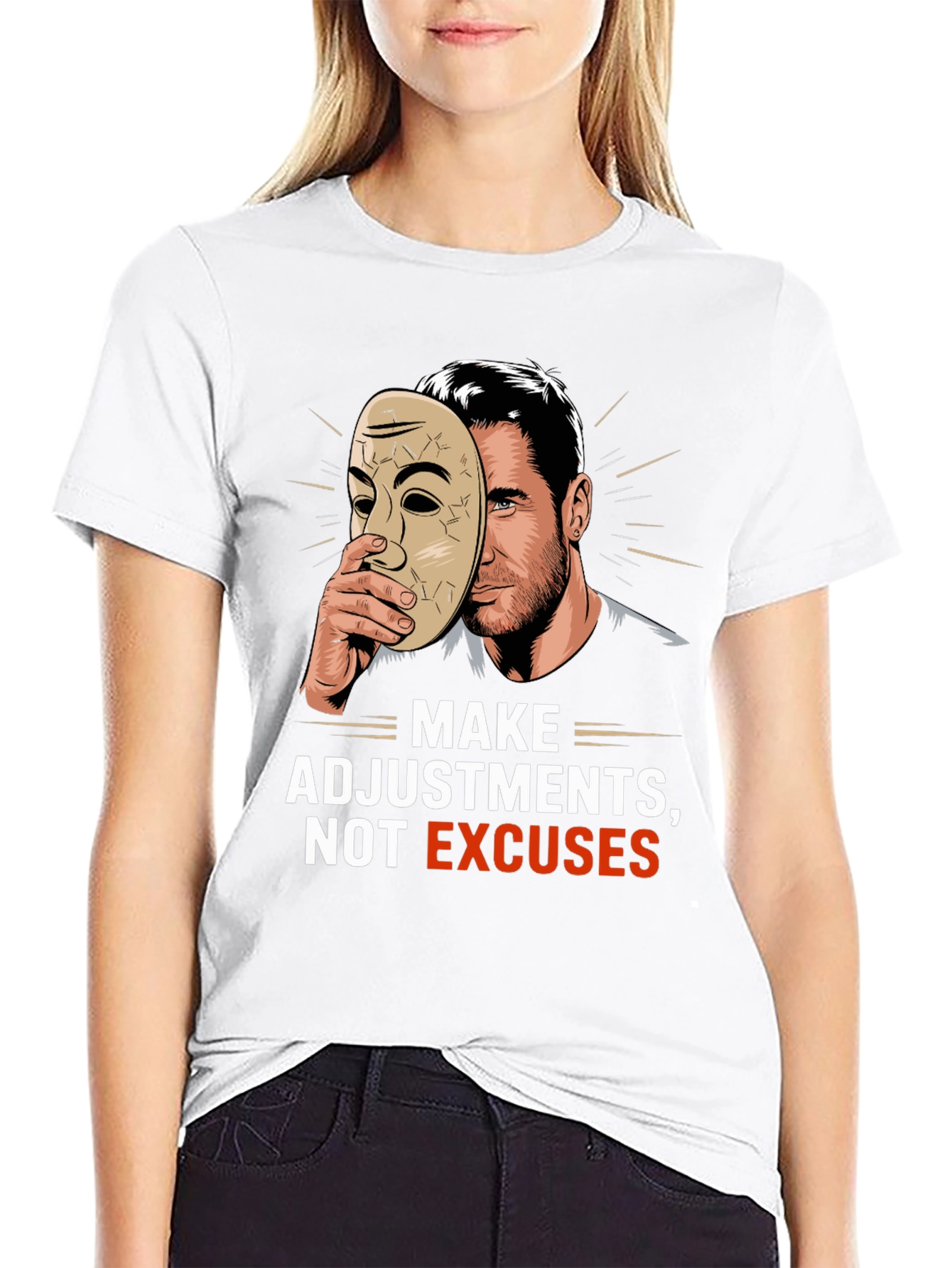 Make Adjustments Not Excuses Black T-Shirt