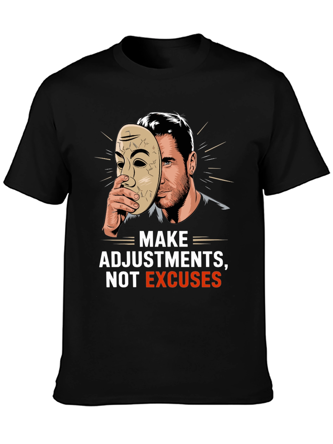 Make Adjustments Not Excuses Black T-Shirt