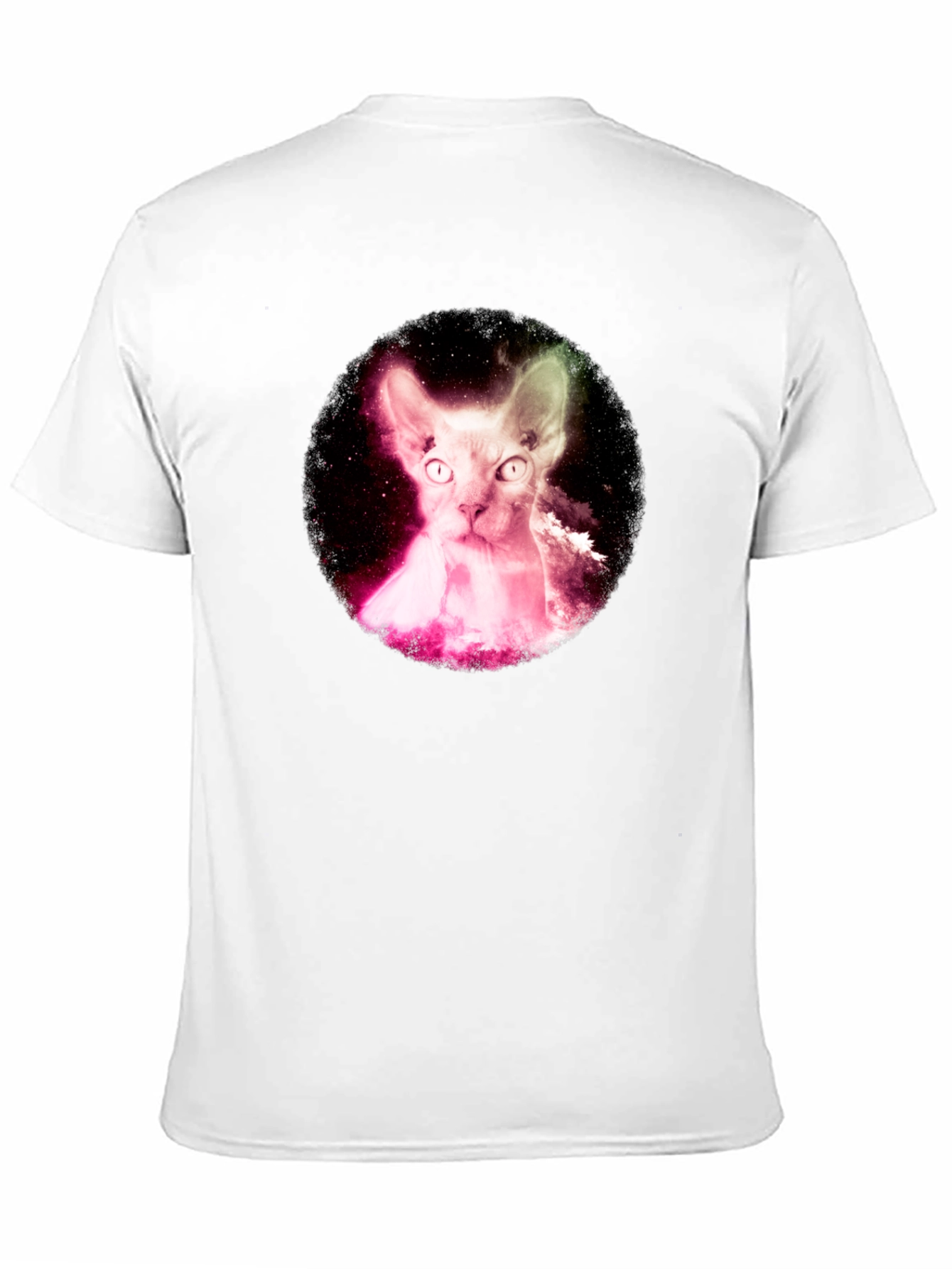 Cosmic Sphynx Cat Black T-Shirt