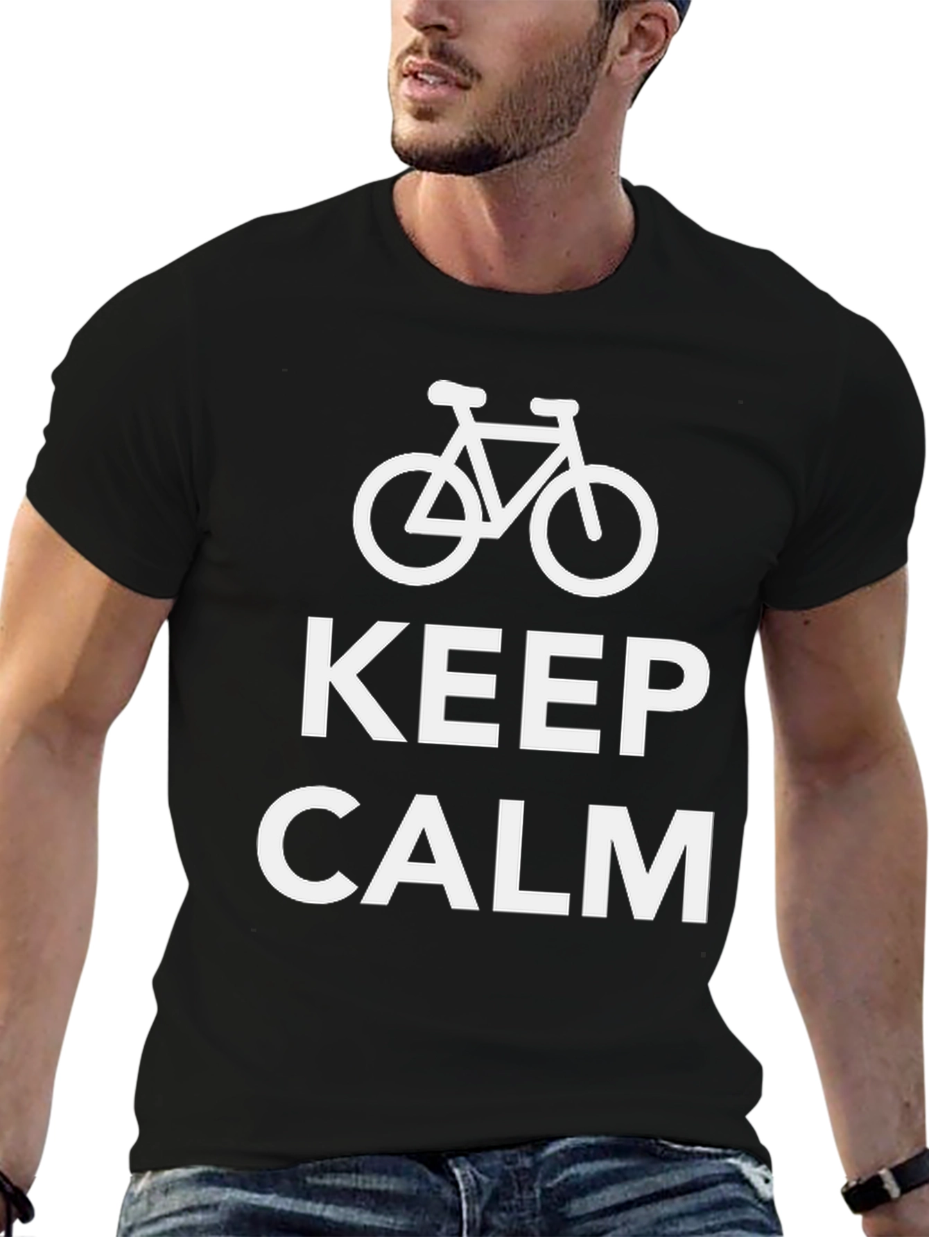 Keep Calm and Bike On T-Shirt
