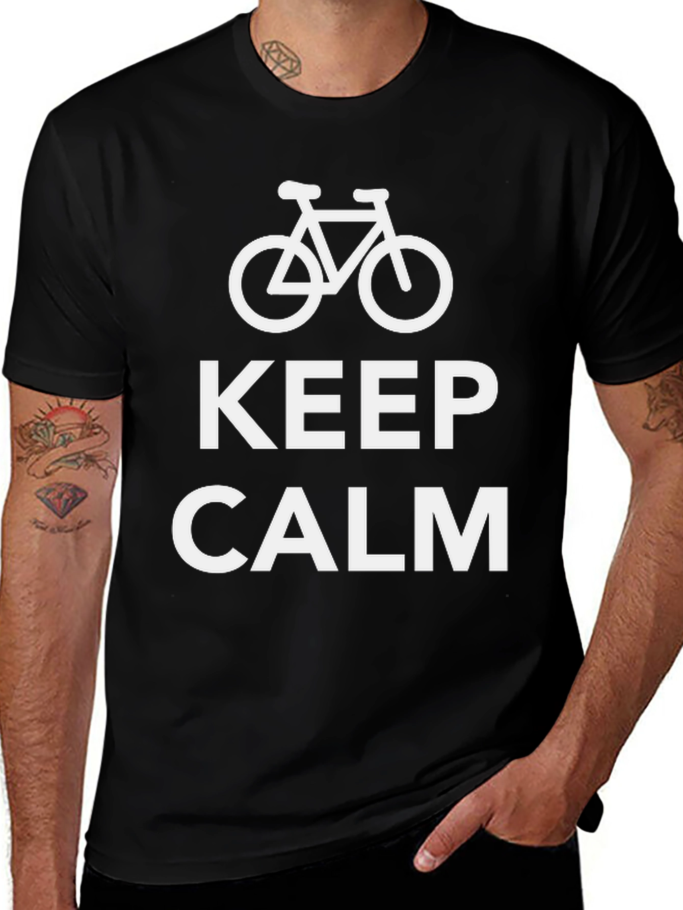 Keep Calm and Bike On T-Shirt
