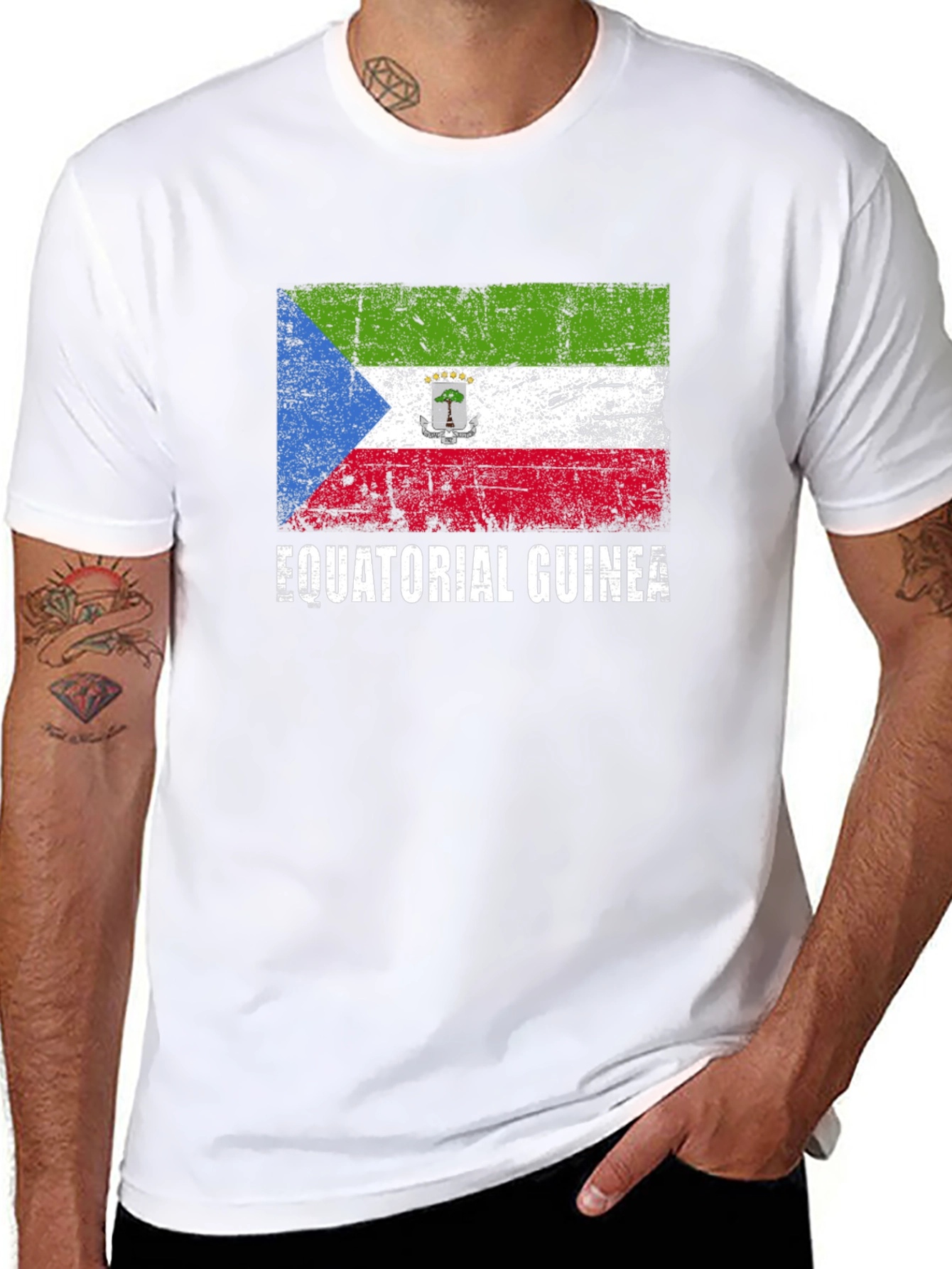 Equatorial Guinea Flag Graphic T-Shirt