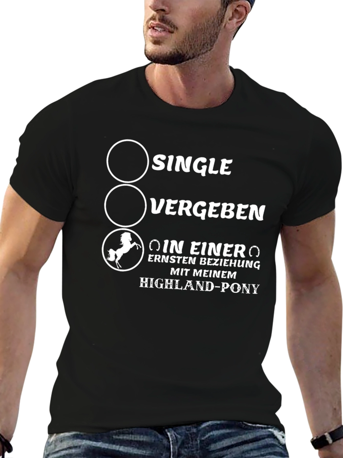 Highland Pony Relationship T-Shirt - Humorous Graphic Tee