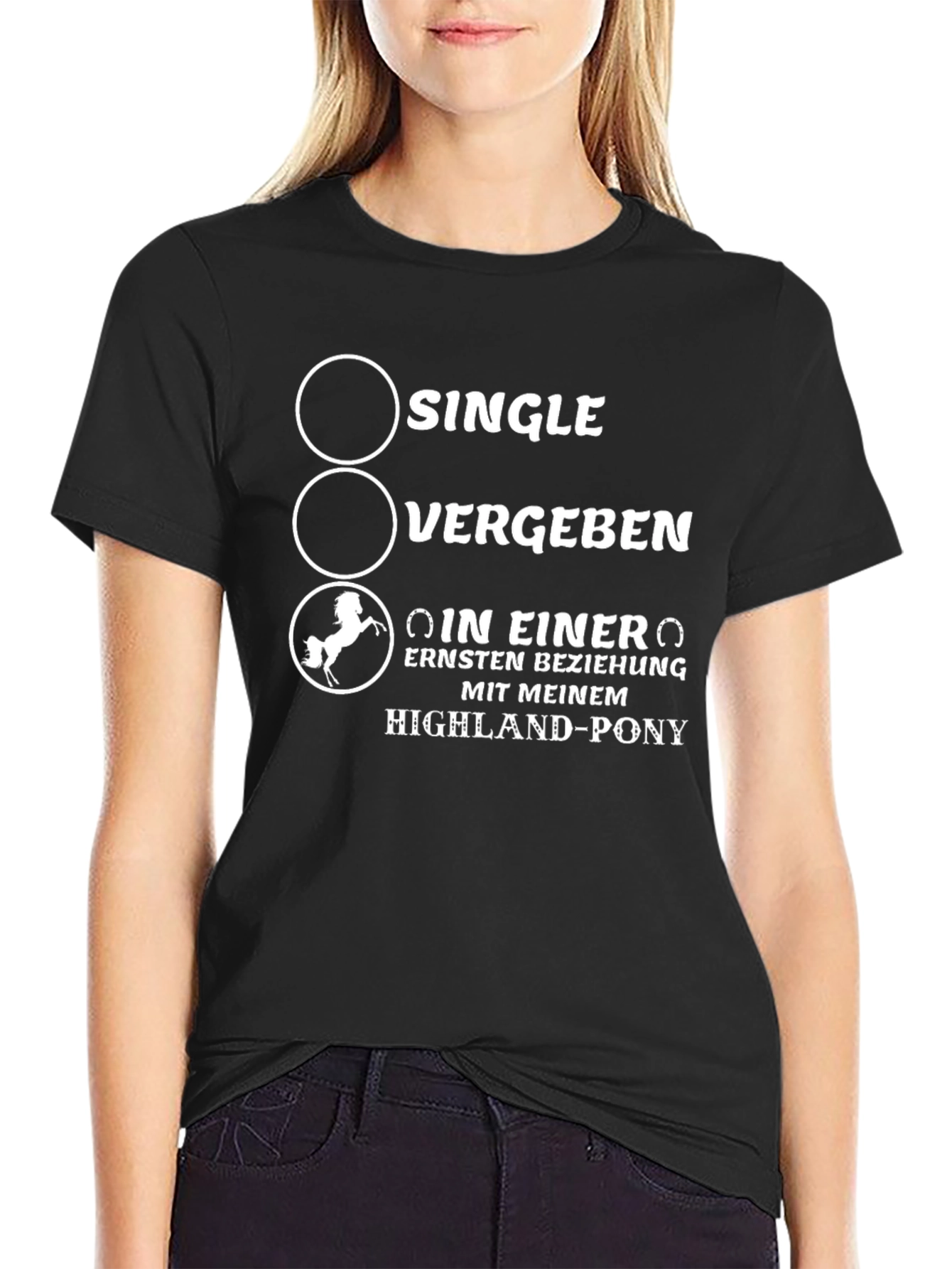 Highland Pony Relationship T-Shirt - Humorous Graphic Tee