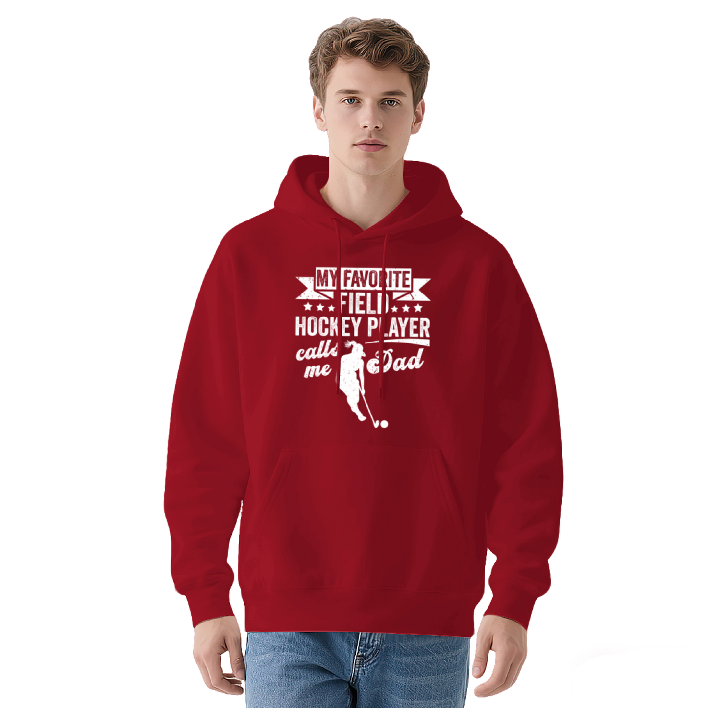 Colorful Hoodie: Hockey Player Favorite Field Design, Cozy Fleece