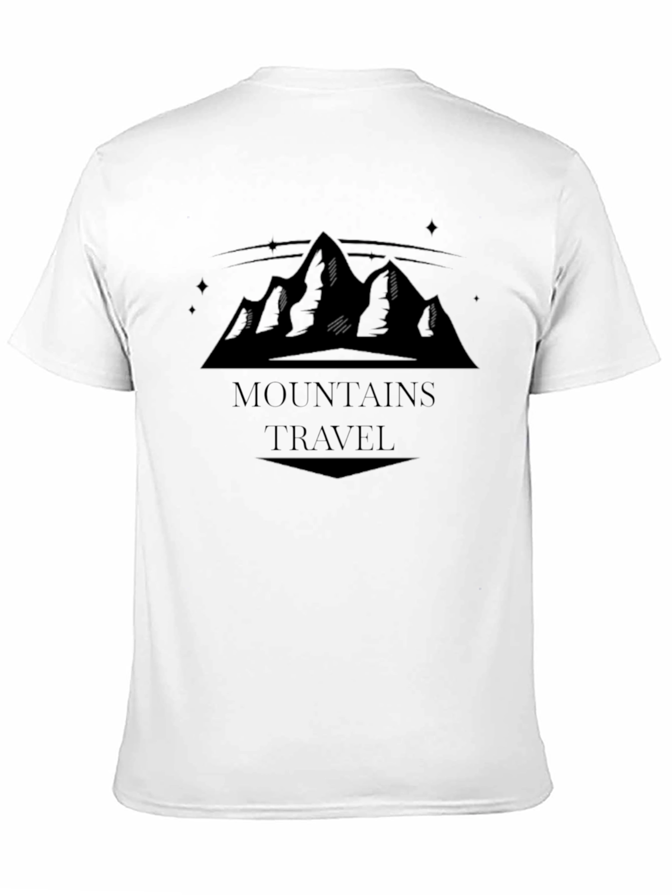 Mountains Travel Black Graphic T-Shirt