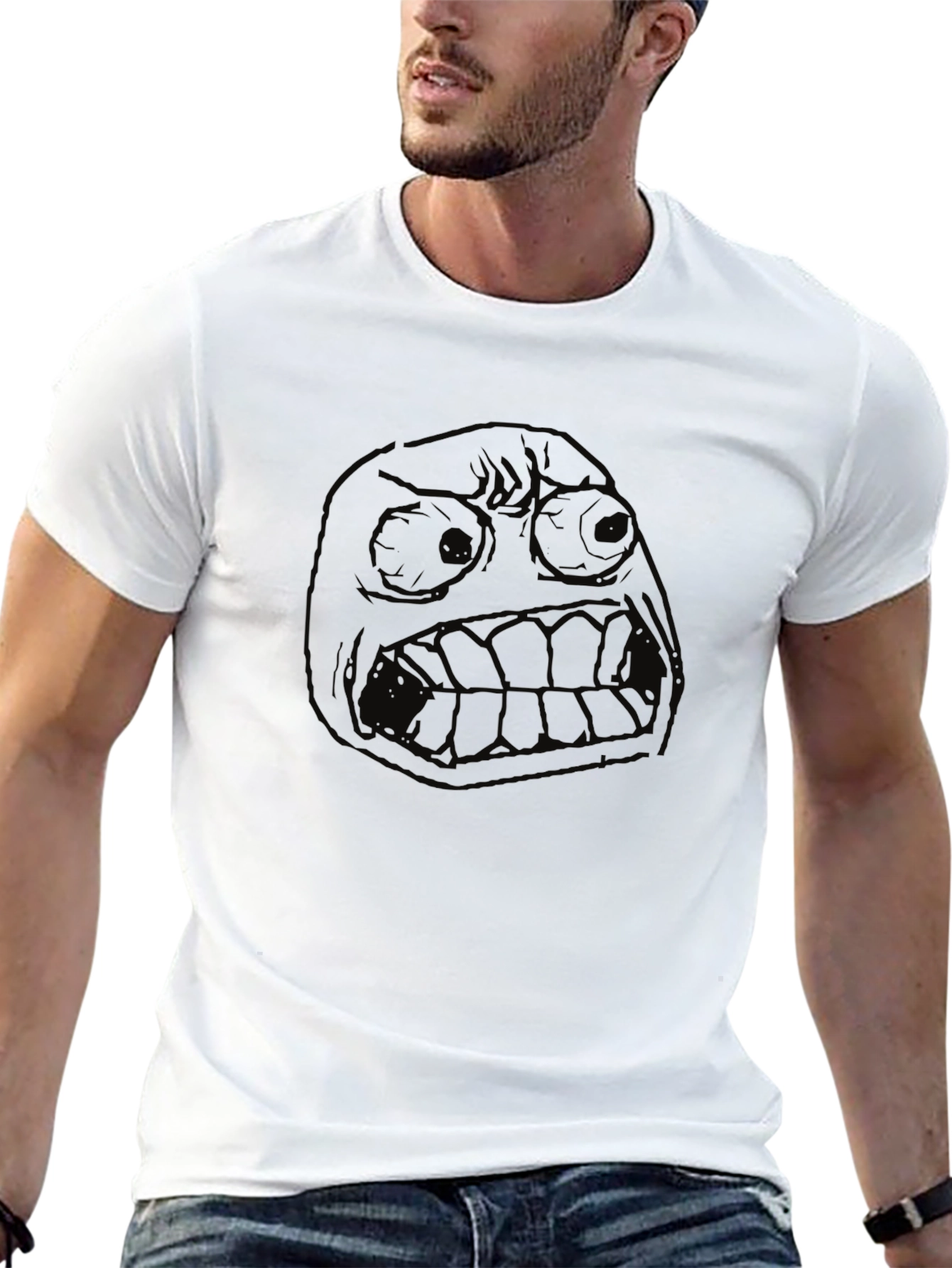 Rage Face Graphic Tee - Black