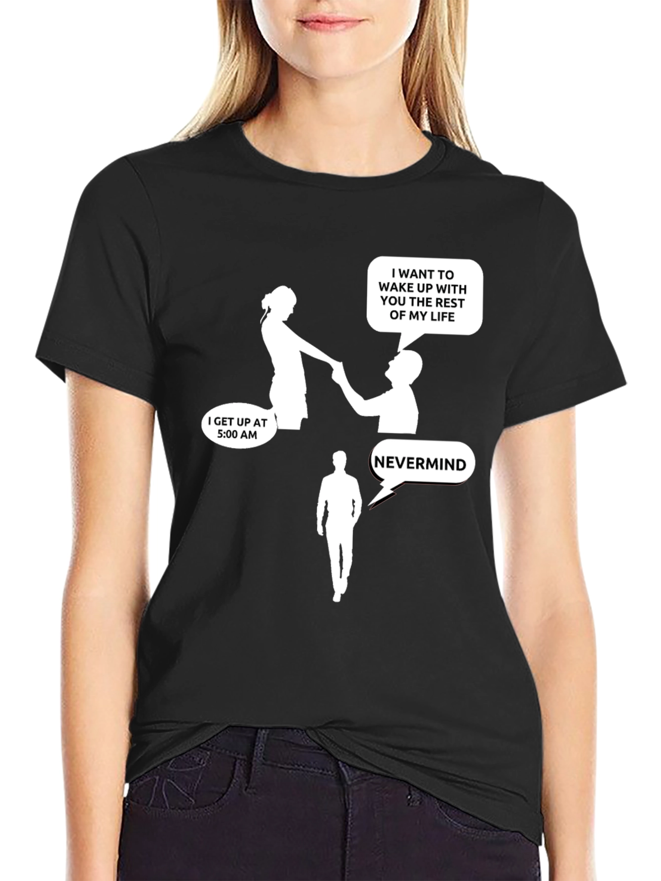 Humorous T-Shirt: Wake Up With You - Nevermind