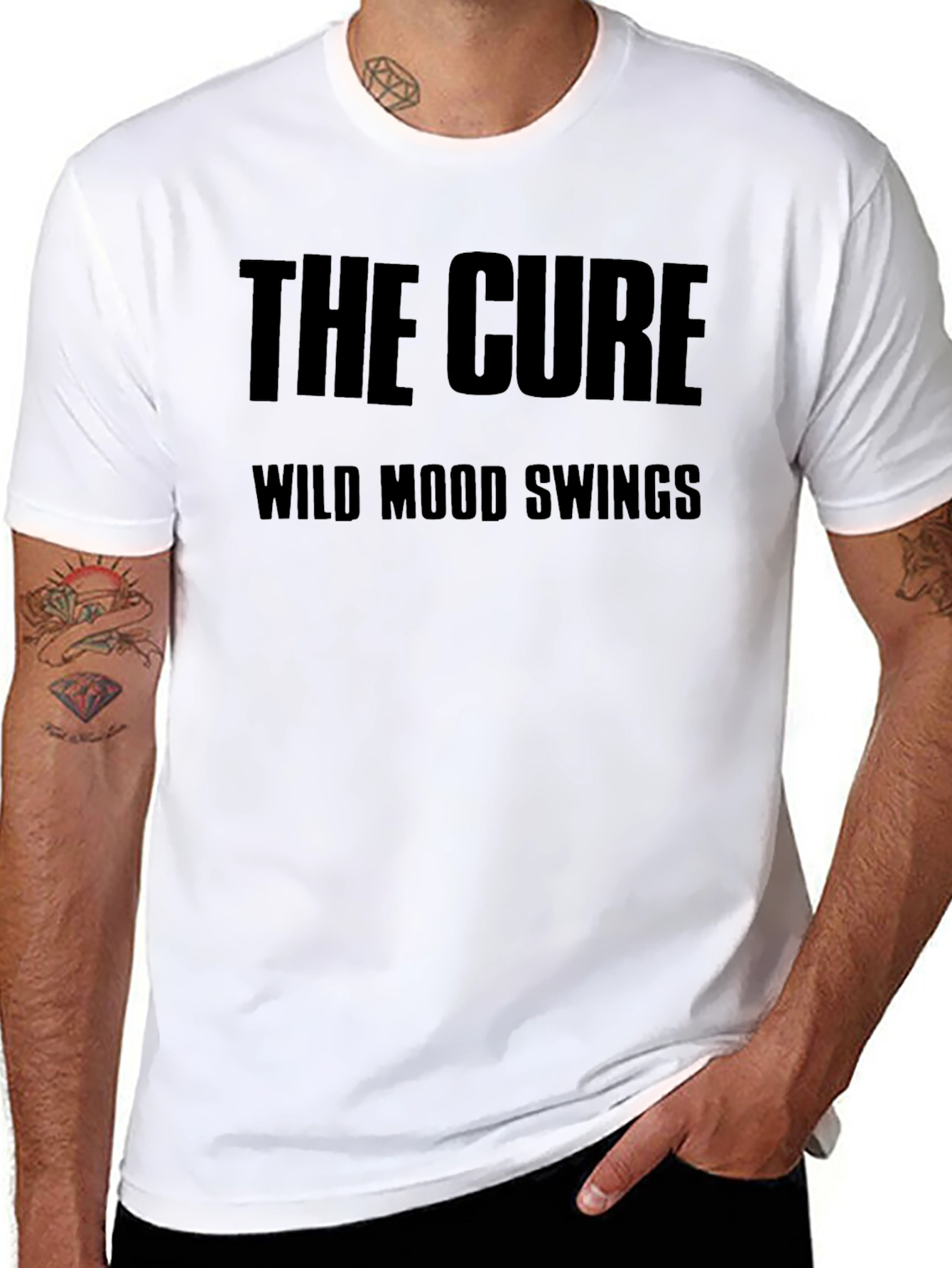 The Cure Wild Mood Swings Black Graphic Tee