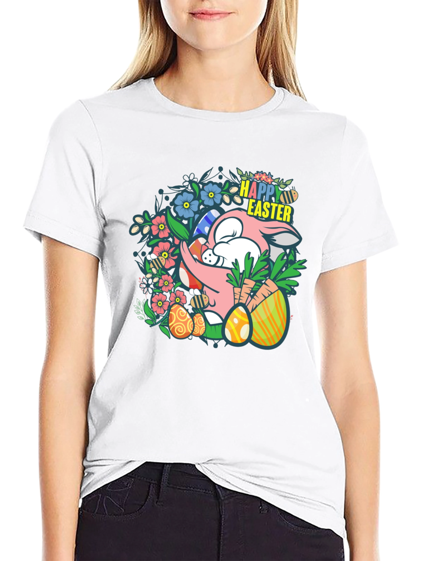 Happy Easter Bunny Graphic T-Shirt