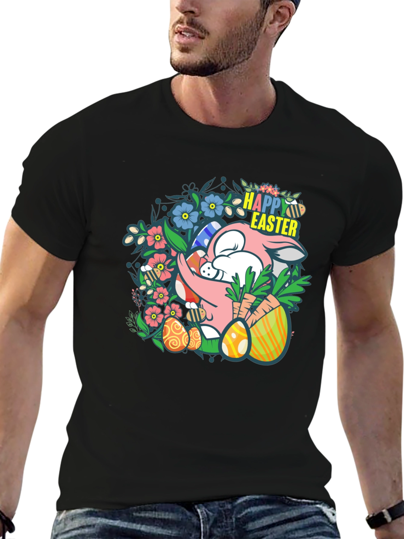 Happy Easter Bunny Graphic T-Shirt