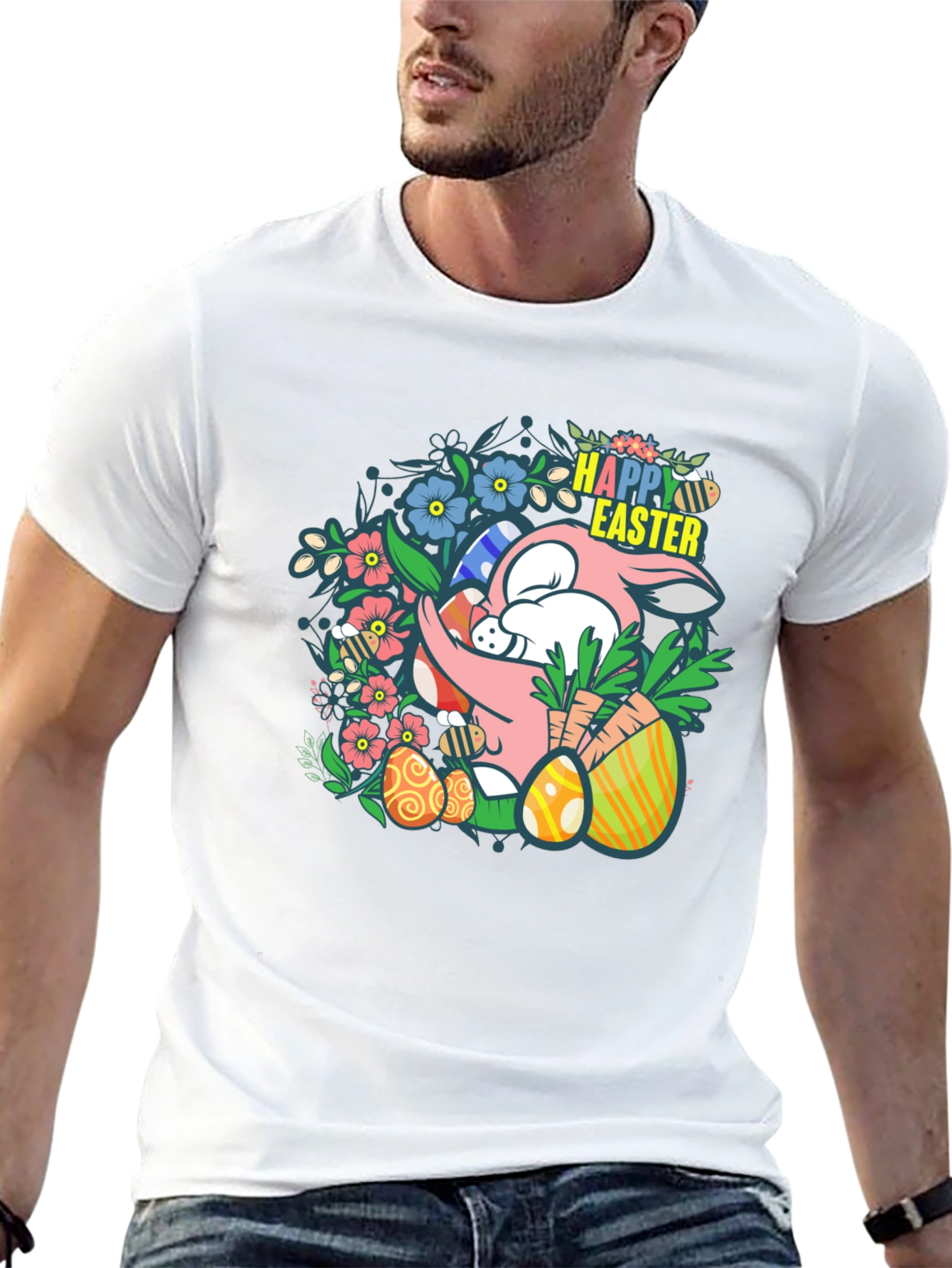 Happy Easter Bunny Graphic T-Shirt