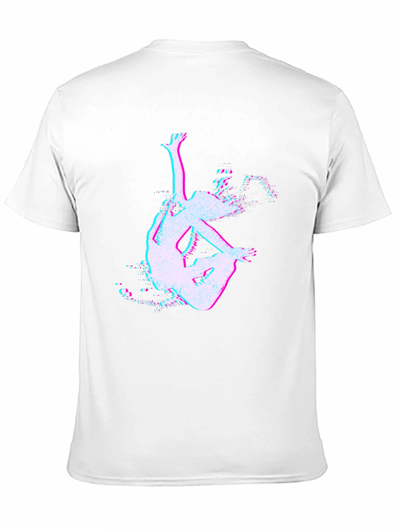 Glitch Art Black T-Shirt - Unique Design