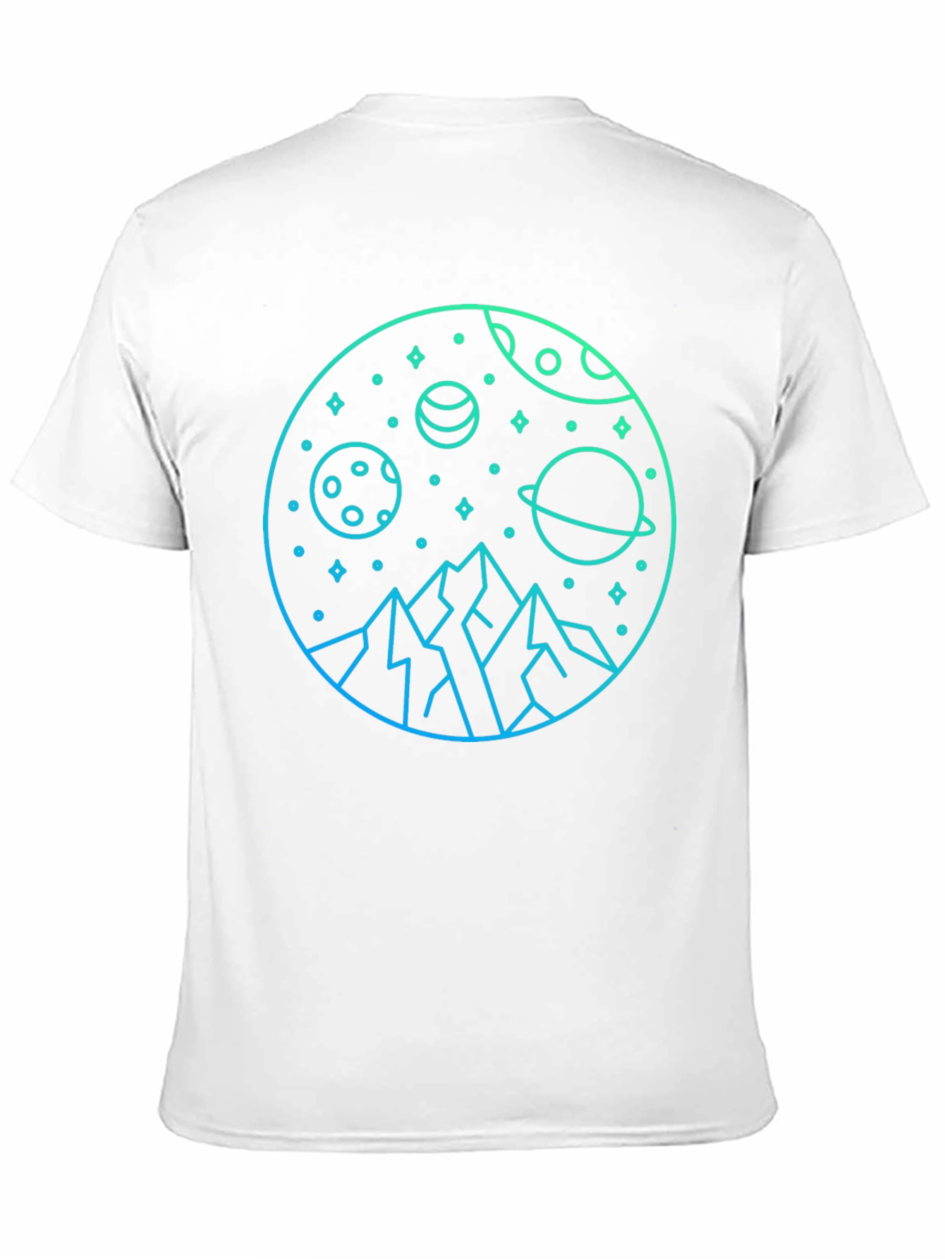 Cosmic Mountain Graphic T-Shirt - Black