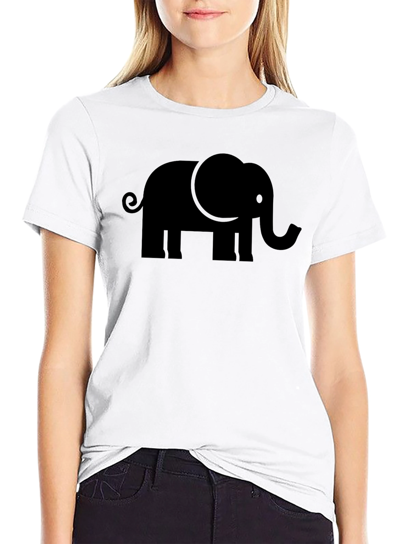 Black Elephant Graphic Tee - Mens Casual Shirt