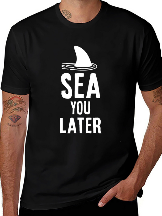 Sea You Later Shark Fin T-Shirt - Mens Graphic Tee