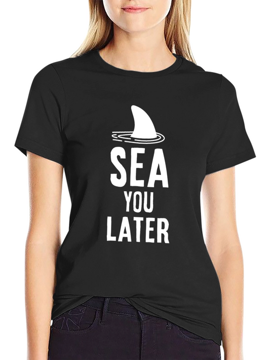 Sea You Later Shark Fin T-Shirt - Mens Graphic Tee