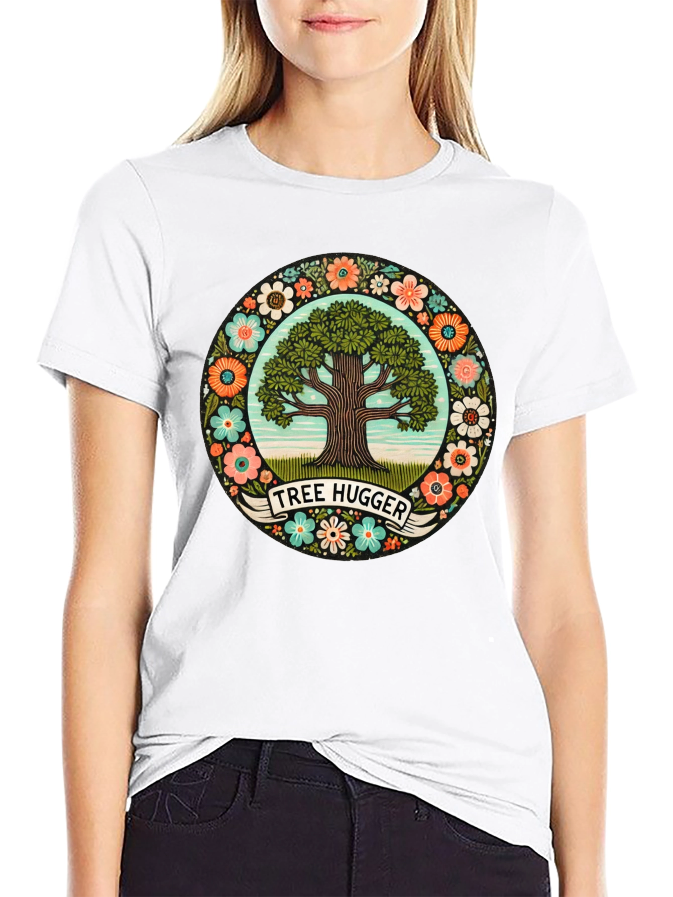 Tree Hugger Graphic Tee - Nature Lover Shirt