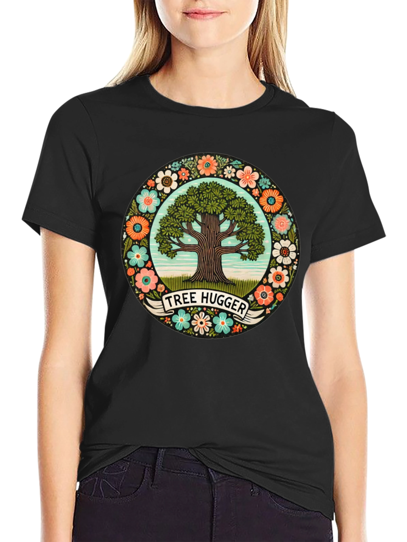 Tree Hugger Graphic Tee - Nature Lover Shirt