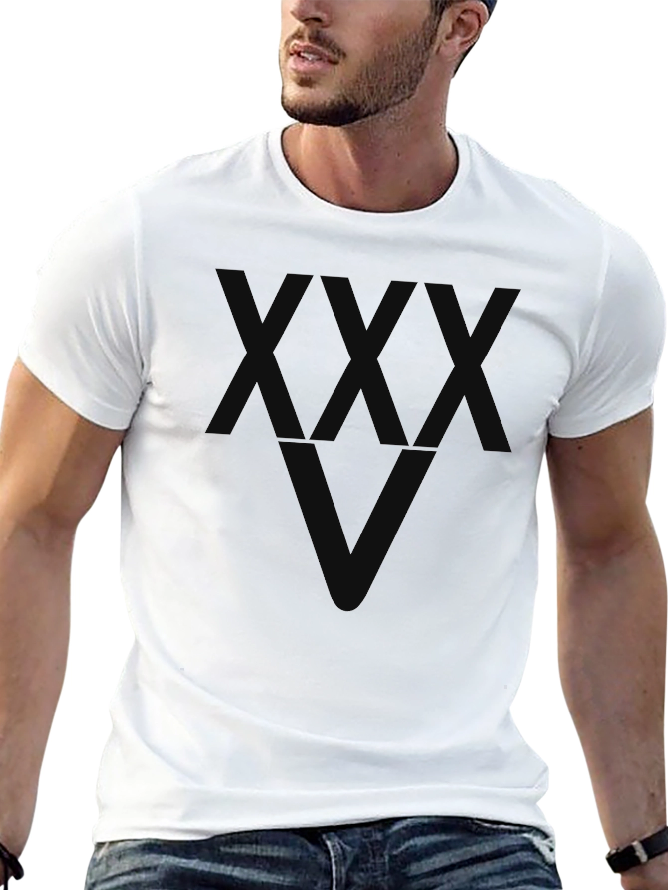 Mens Graphic Black T-Shirt - Geometric Design