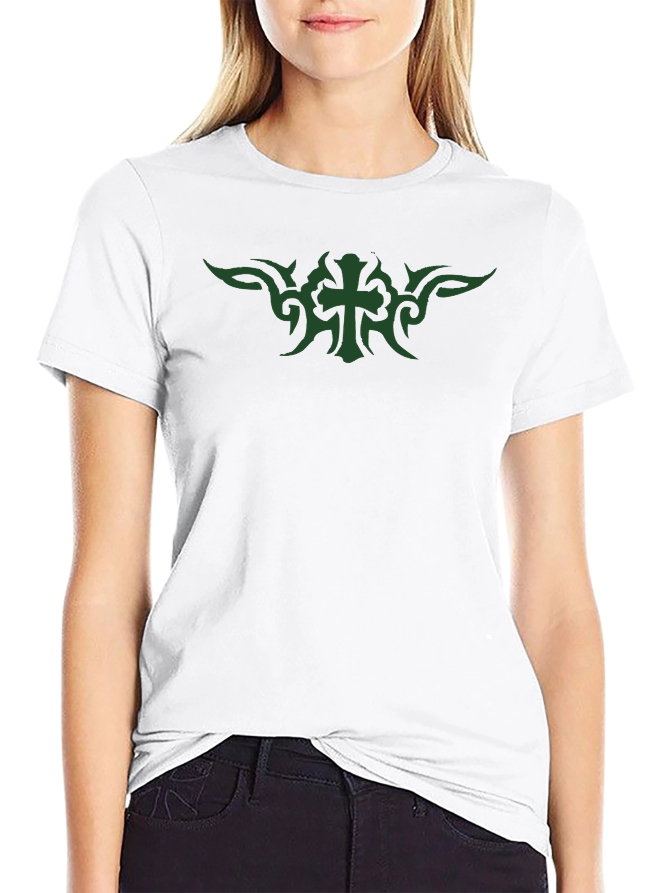 Tribal Cross Graphic Tee - Modern & Edgy