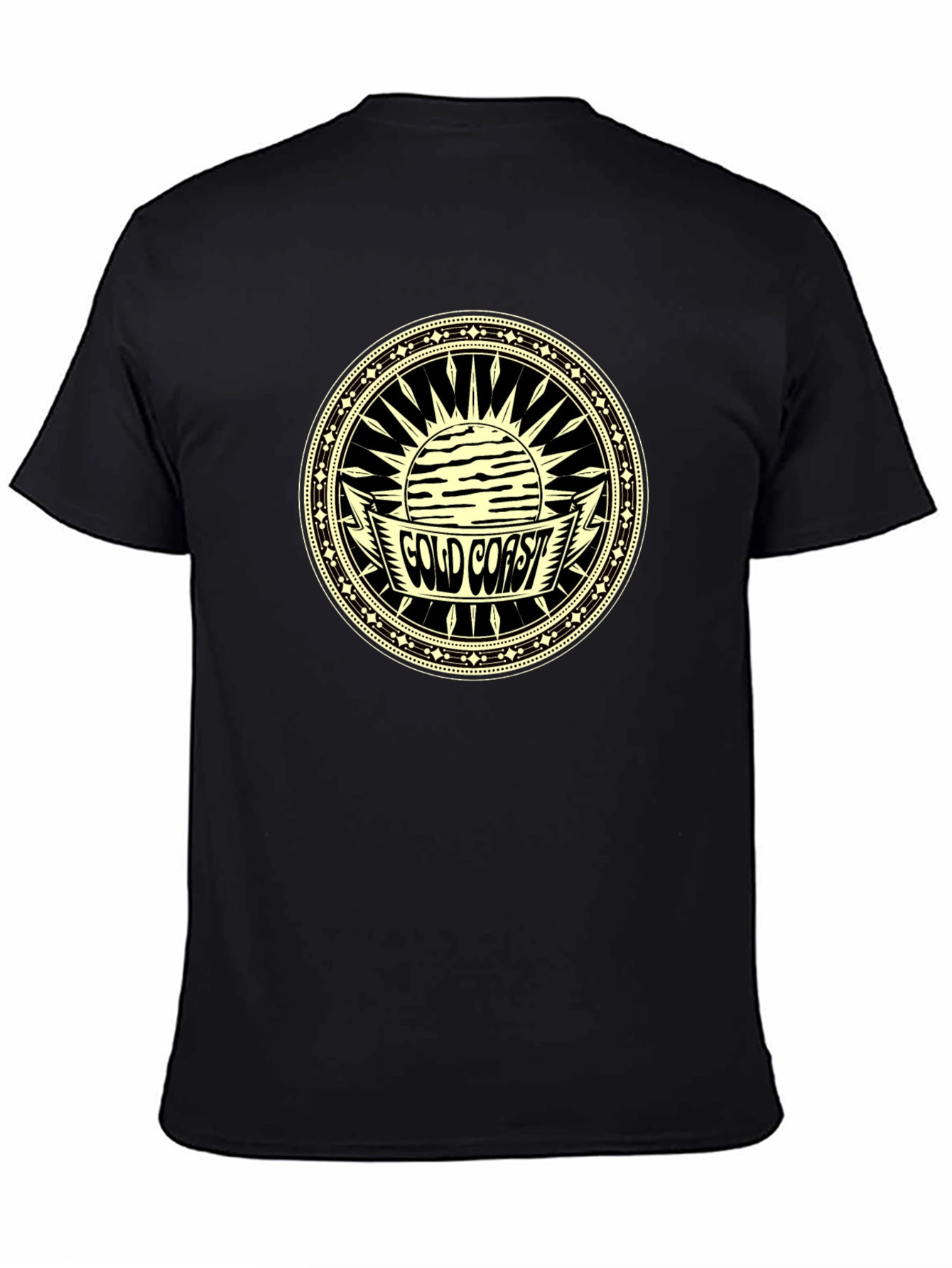 Gold Coast Graphic Tee - Classic Black Cotton T-Shirt