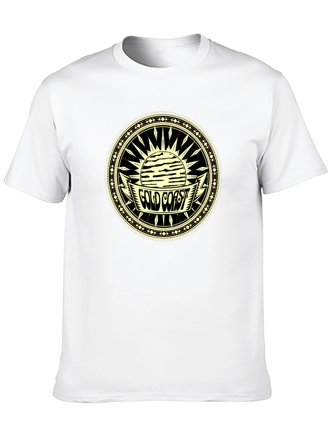 Gold Coast Graphic Tee - Classic Black Cotton T-Shirt