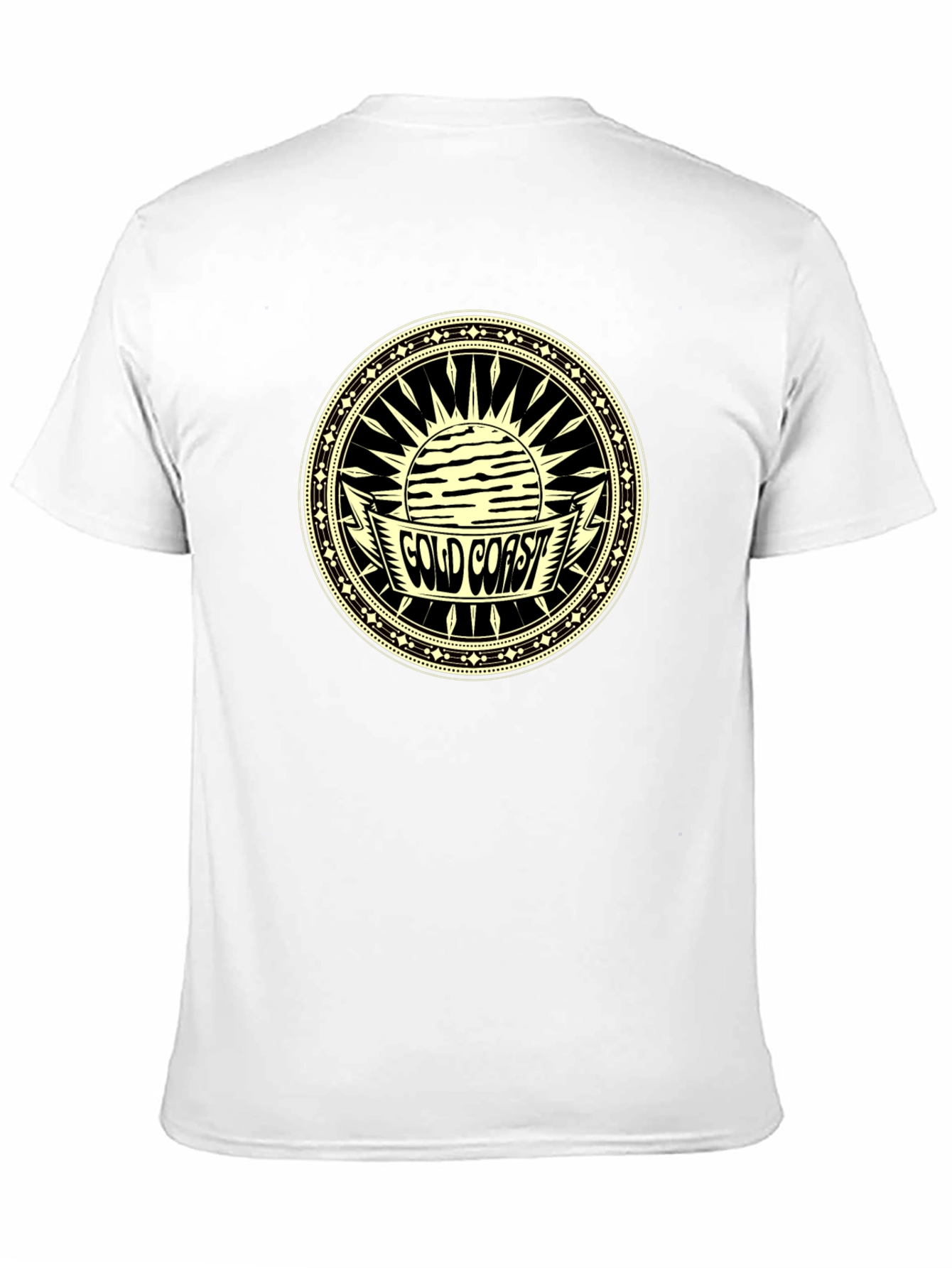 Gold Coast Graphic Tee - Classic Black Cotton T-Shirt