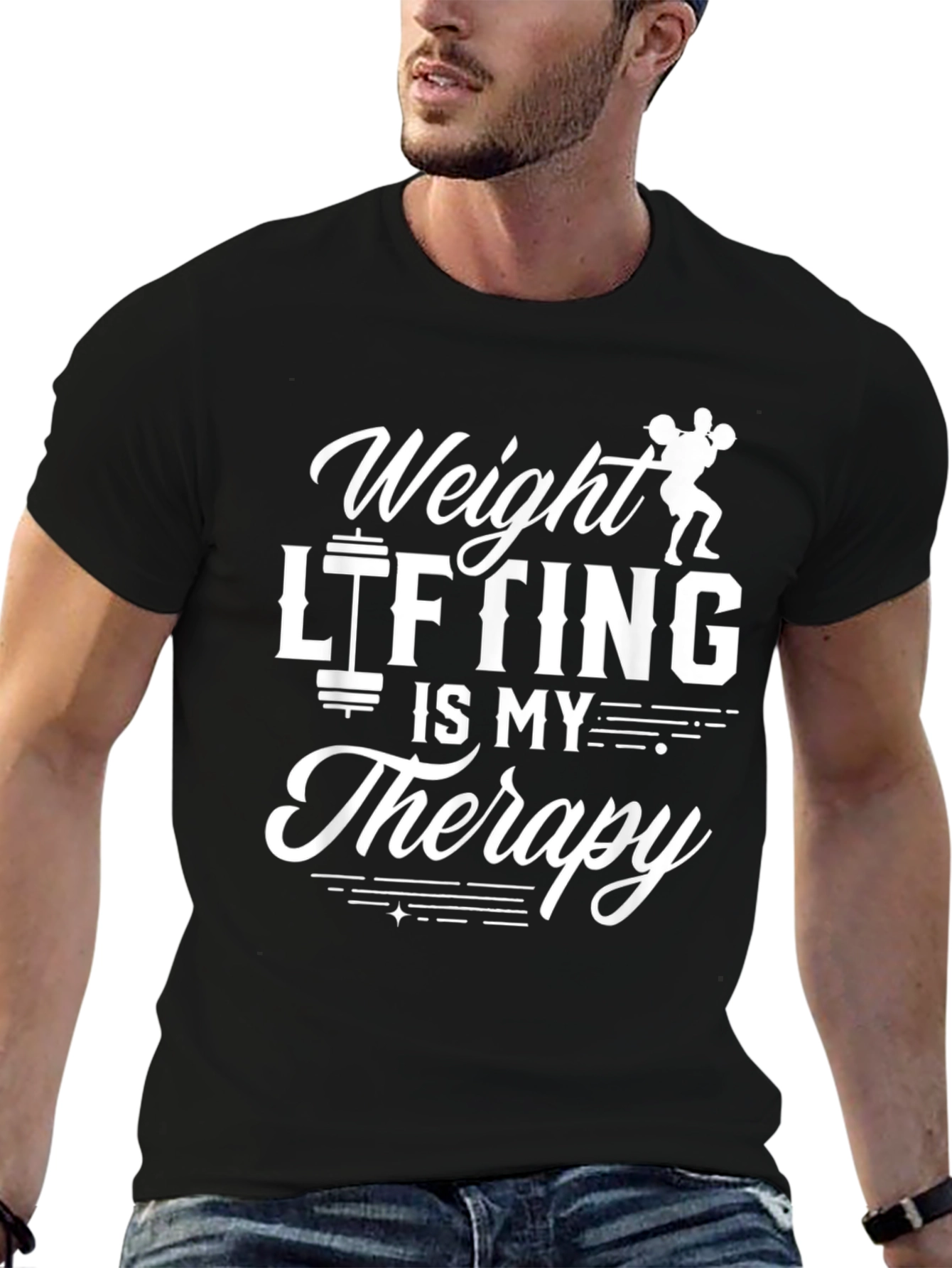 Weight Lifting is My Therapy Graphic T-Shirt