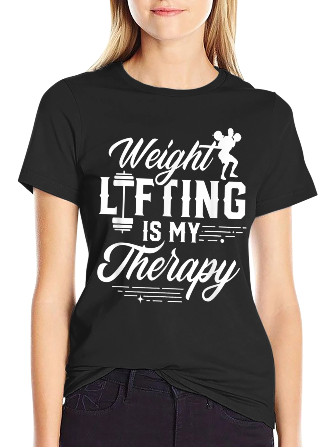 Weight Lifting is My Therapy Graphic T-Shirt