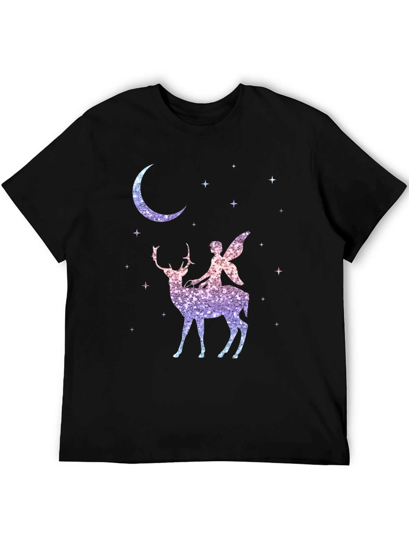 Fairy Riding Deer Graphic T-Shirt