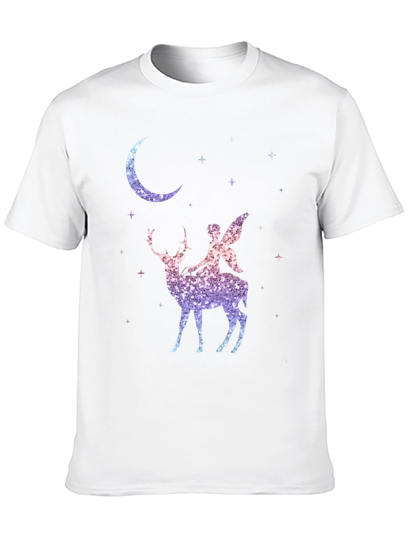 Fairy Riding Deer Graphic T-Shirt
