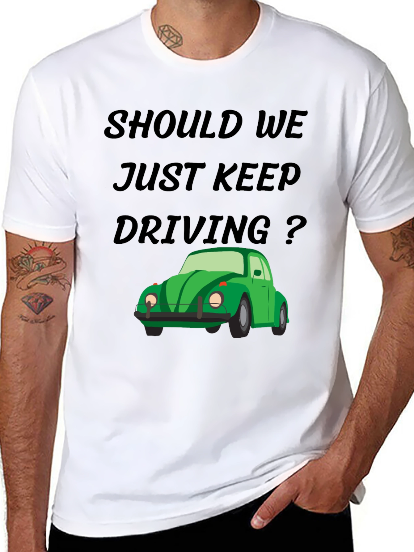 Should We Keep Driving Black Tee